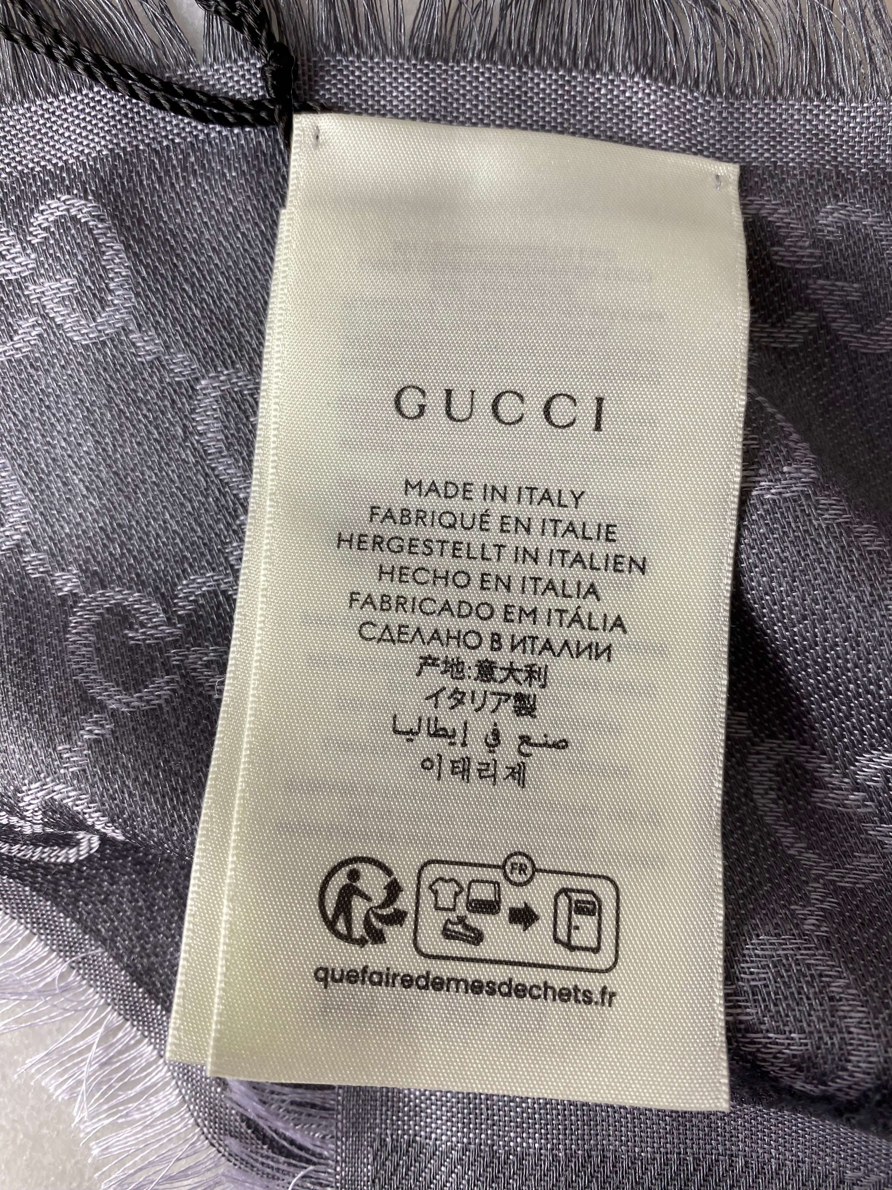 Gucci Light Grey GG Scarf-Scarf-Gucci-The Closet Egypt