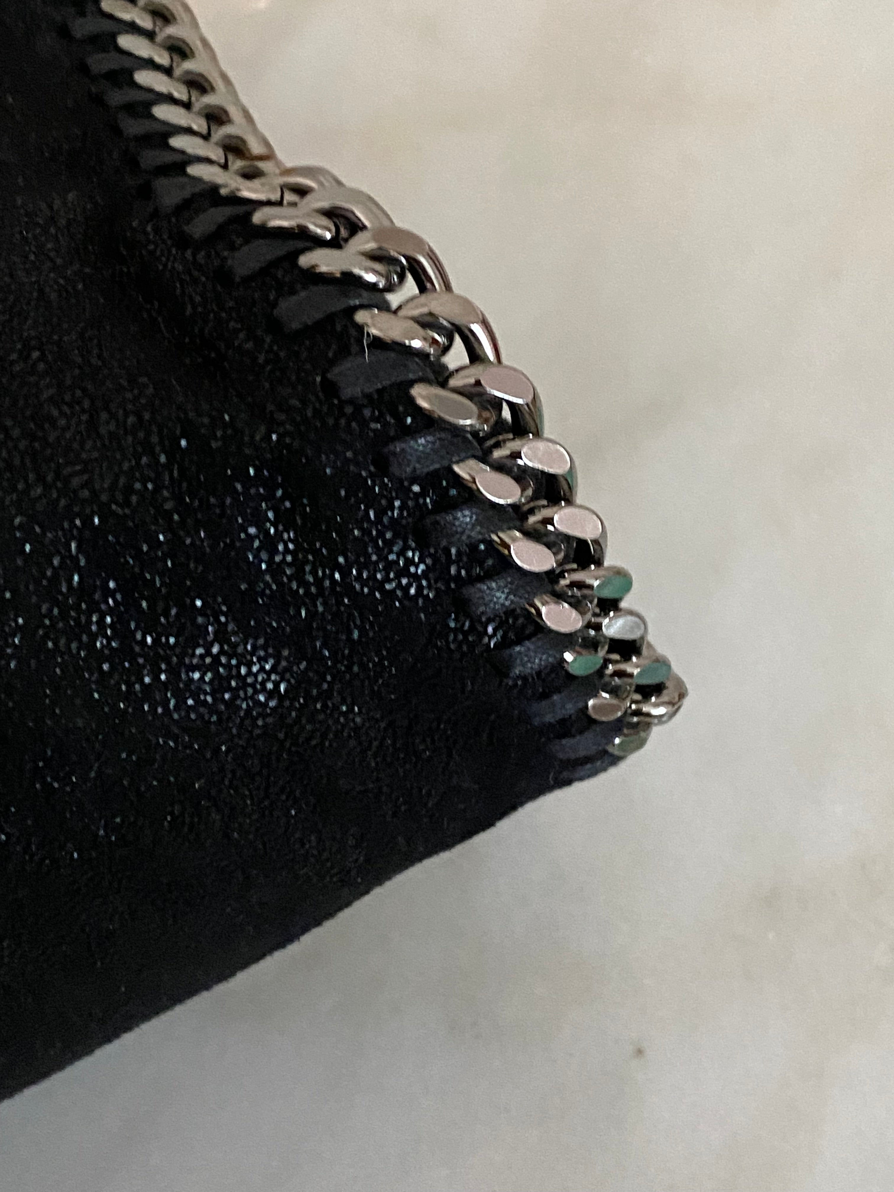 Stella Mccartney Black Falabella Medium Bag W/ Chain