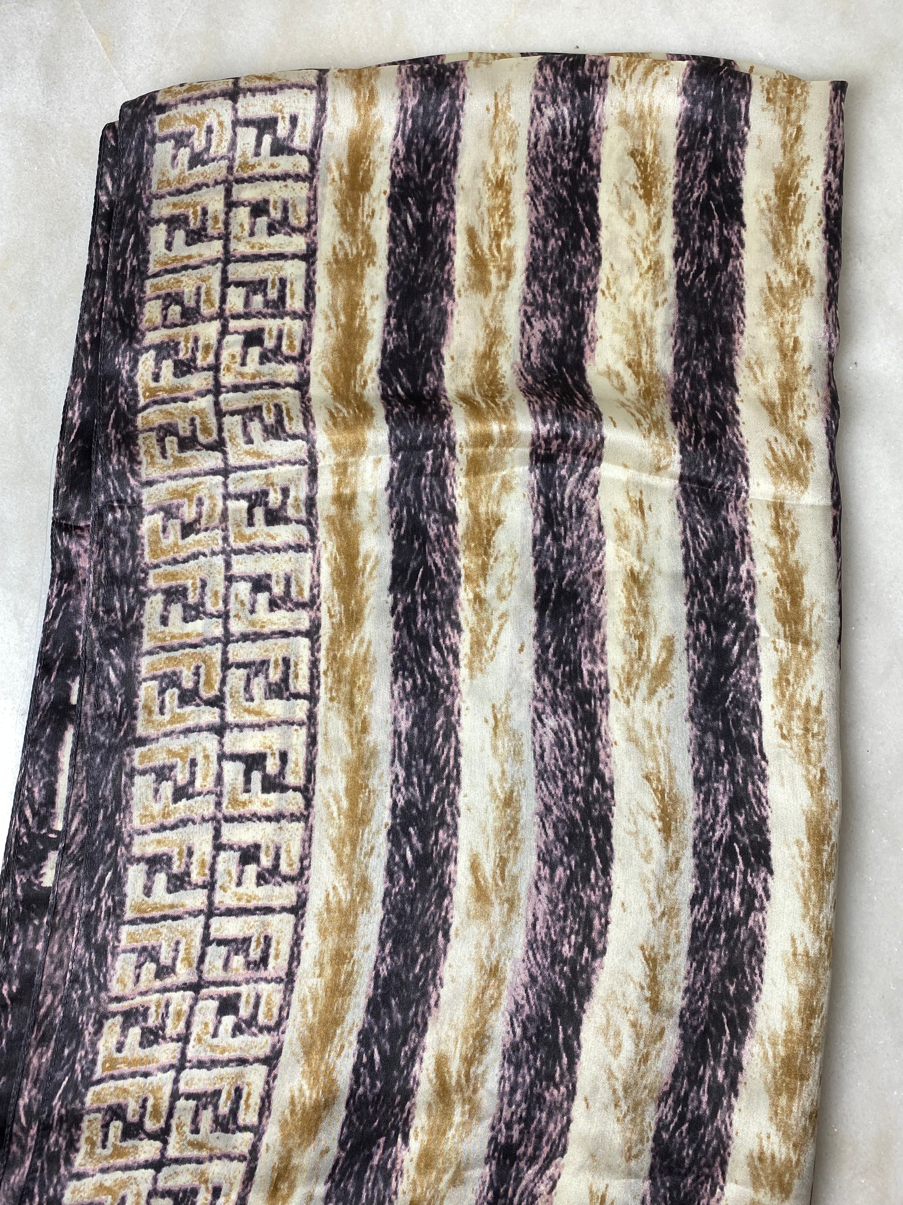 Fendi Multicolor FF Silk Scarf-Scarf-Fendi-The Closet Egypt