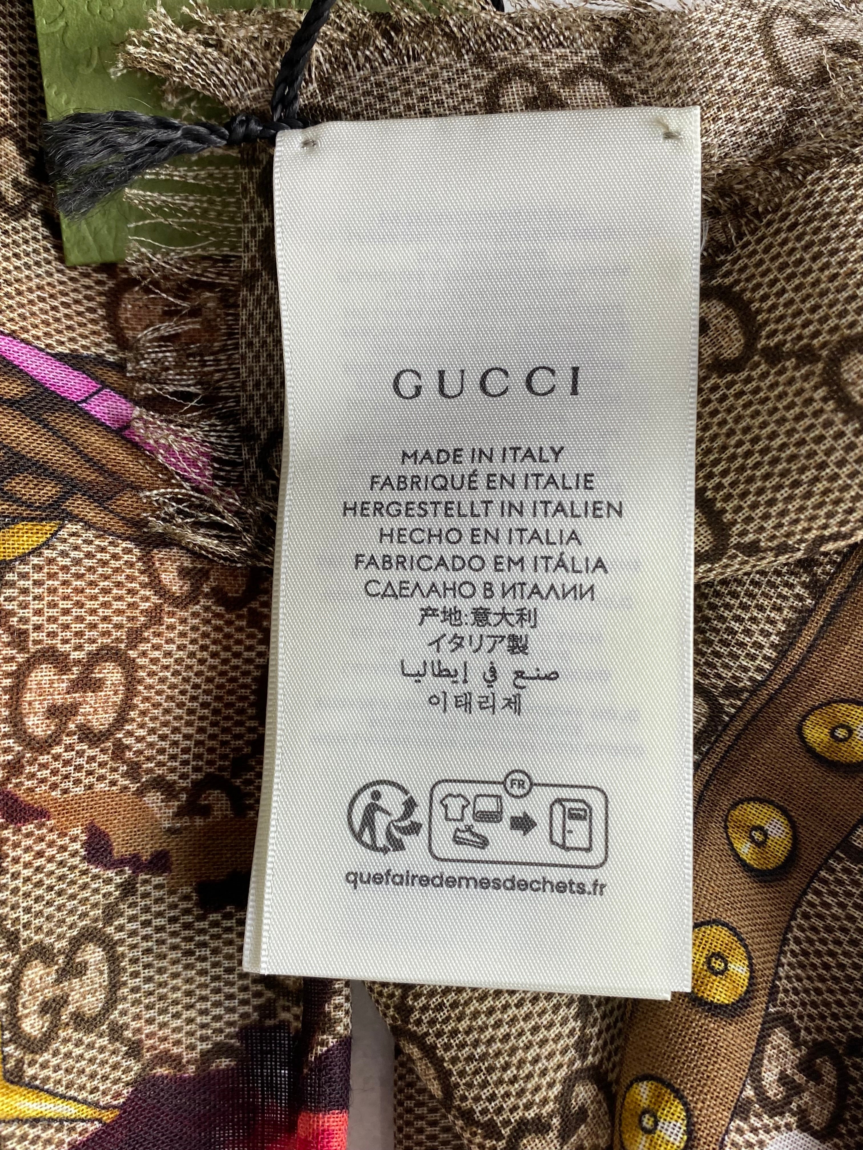 Gucci Bicolor GG Floral Scarf-Scarf-Gucci-The Closet Egypt