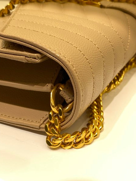 YSL Nude Envelope Wallet on Chain-Wallet Chain-YSL-The Closet Egypt