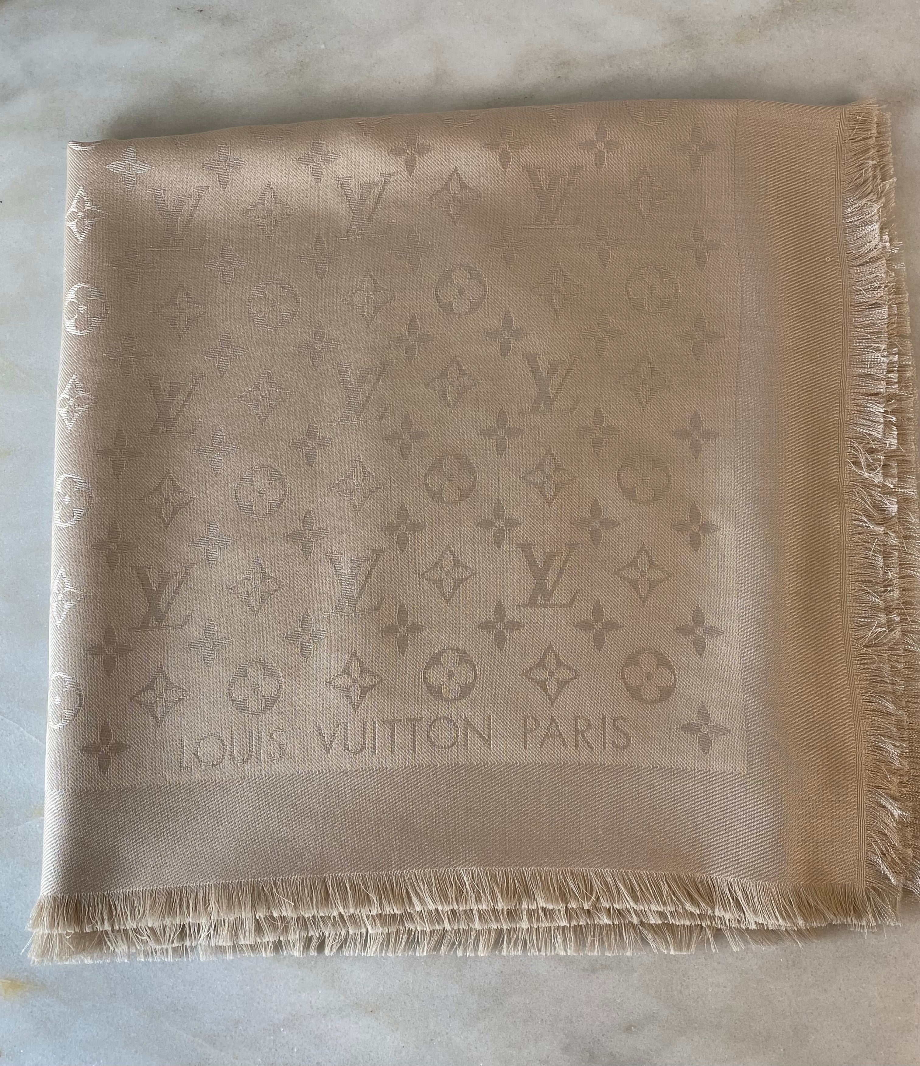 Louis Vuitton Nude Monogram Scarf-Scarf-Louis Vuitton-The Closet Egypt