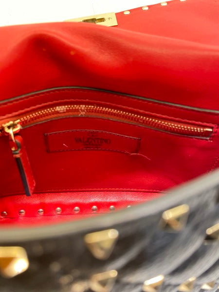 Valentino Black Spike Rockstud Tote Bag-handbag-Valentino-The Closet Egypt