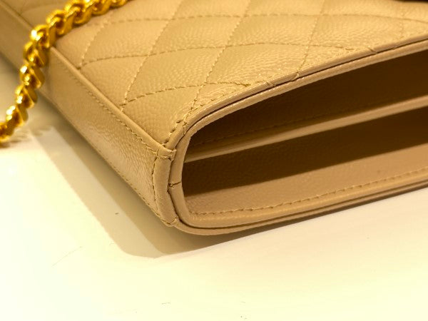 YSL Nude Envelope Wallet on Chain-Wallet Chain-YSL-The Closet Egypt