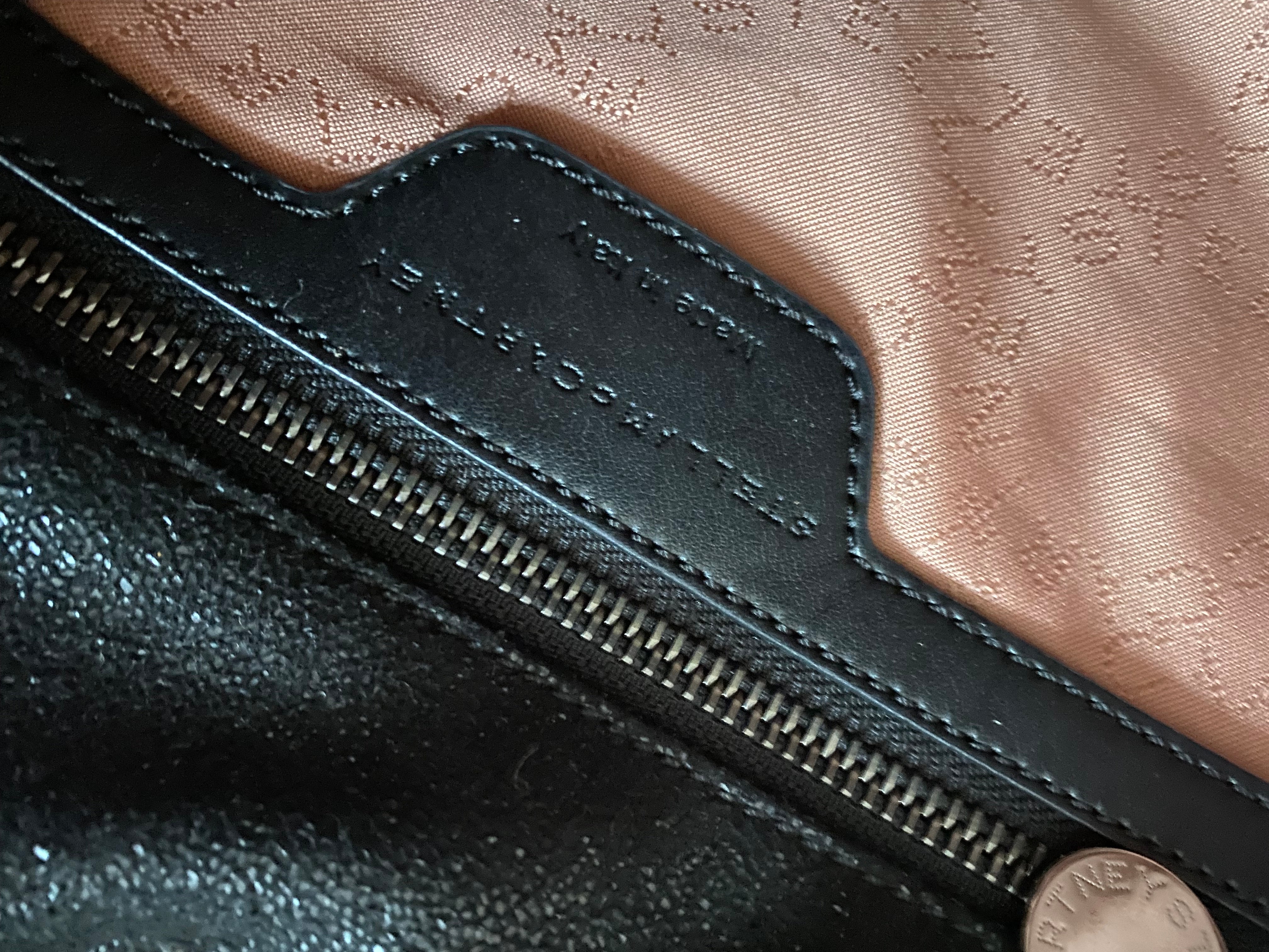 Stella Mccartney Black Falabella Medium Bag W/ Chain