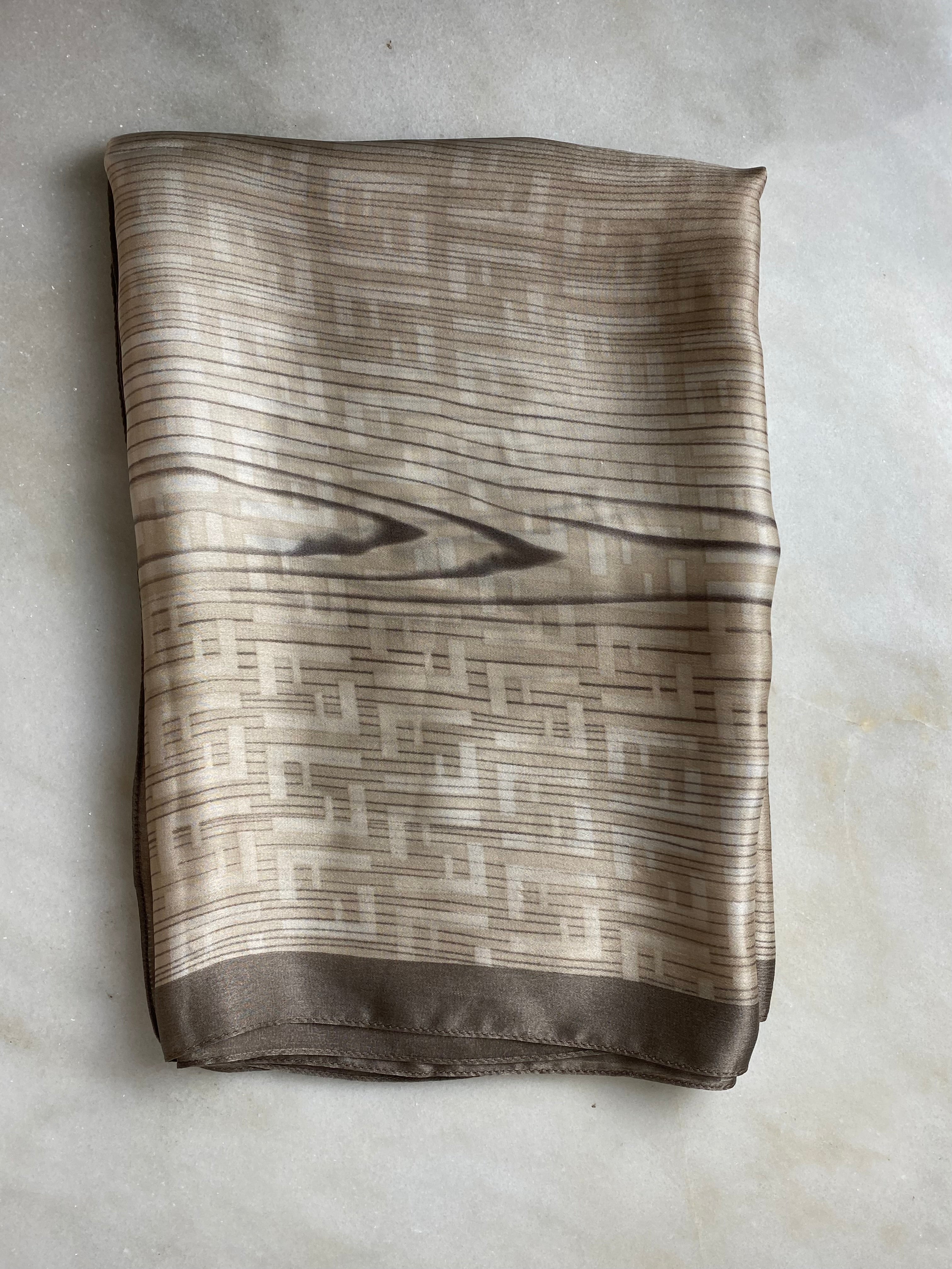 Fendi Bicolor FF Silk Scarf-Scarf-Fendi-The Closet Egypt