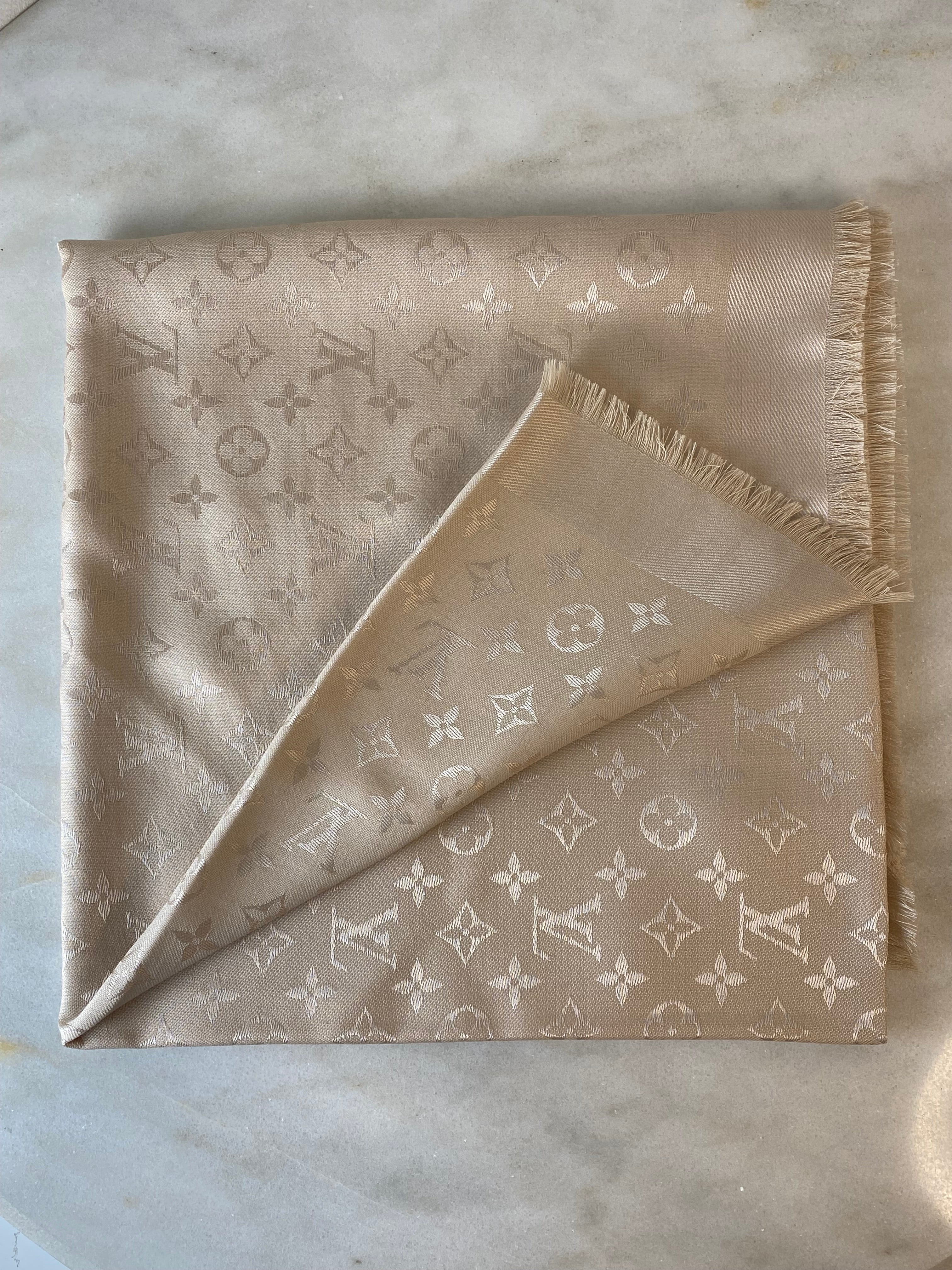 Louis Vuitton Nude Monogram Scarf-Scarf-Louis Vuitton-The Closet Egypt