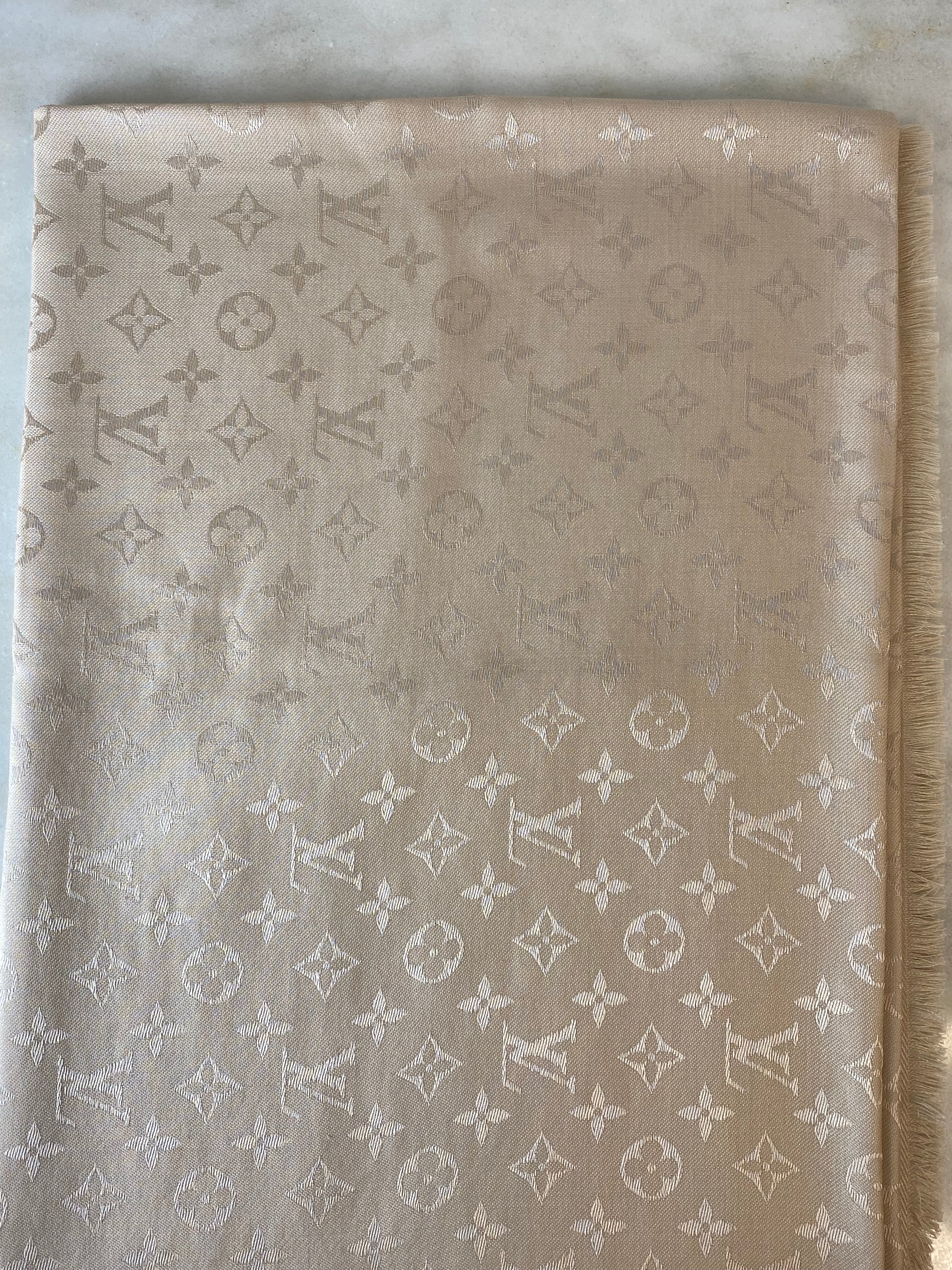 Louis Vuitton Nude Monogram Scarf-Scarf-Louis Vuitton-The Closet Egypt
