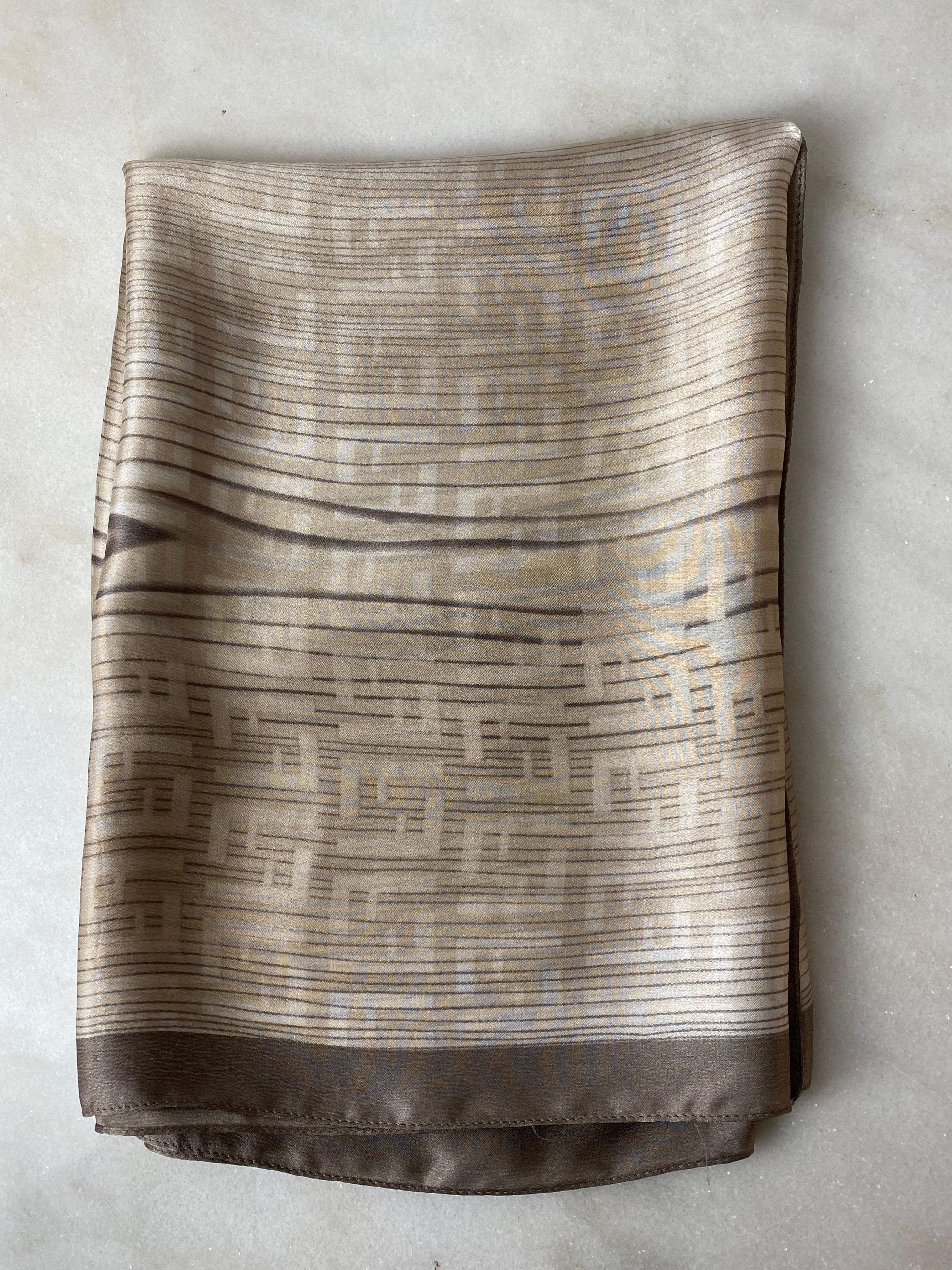 Fendi Bicolor FF Silk Scarf-Scarf-Fendi-The Closet Egypt