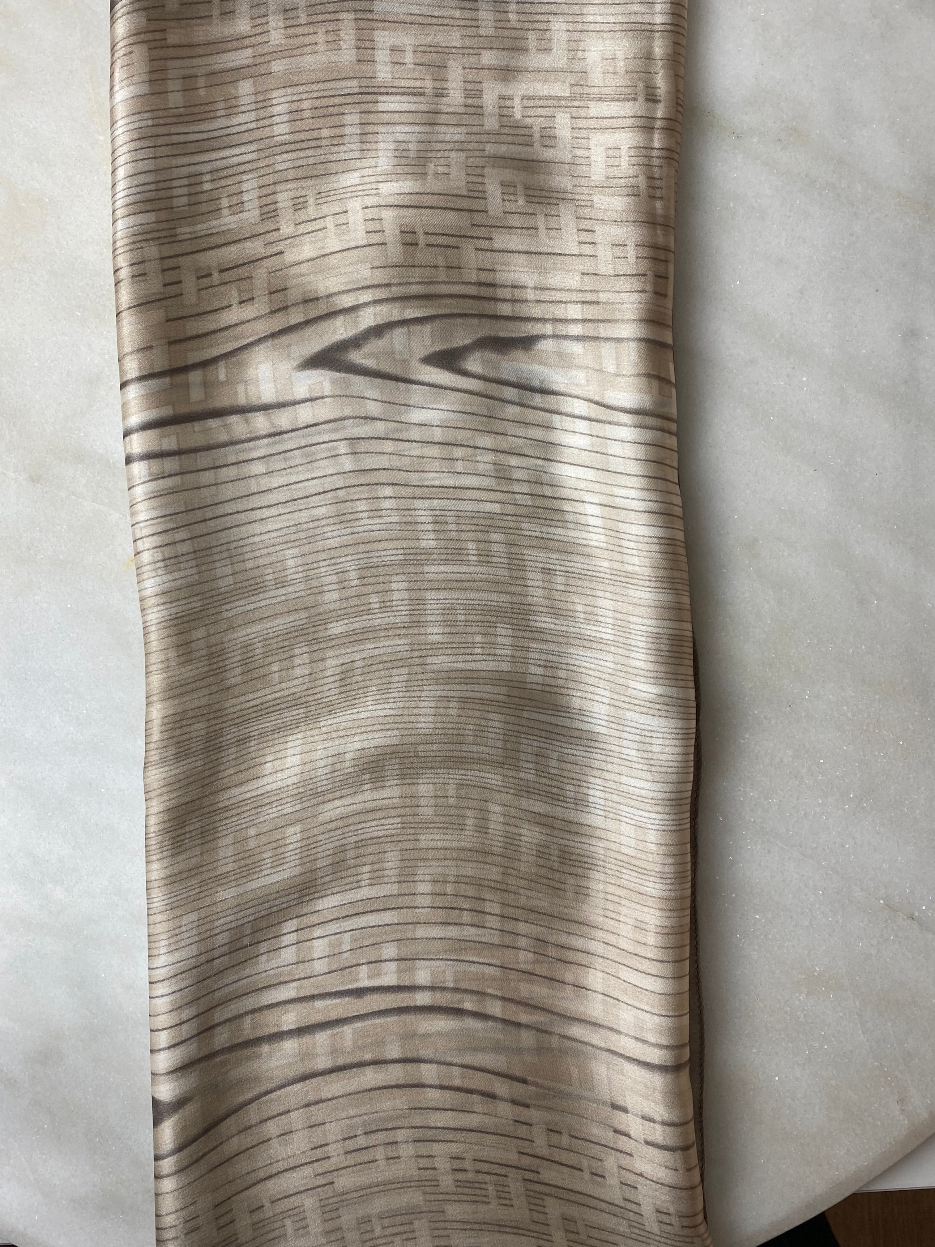 Fendi Bicolor FF Silk Scarf-Scarf-Fendi-The Closet Egypt