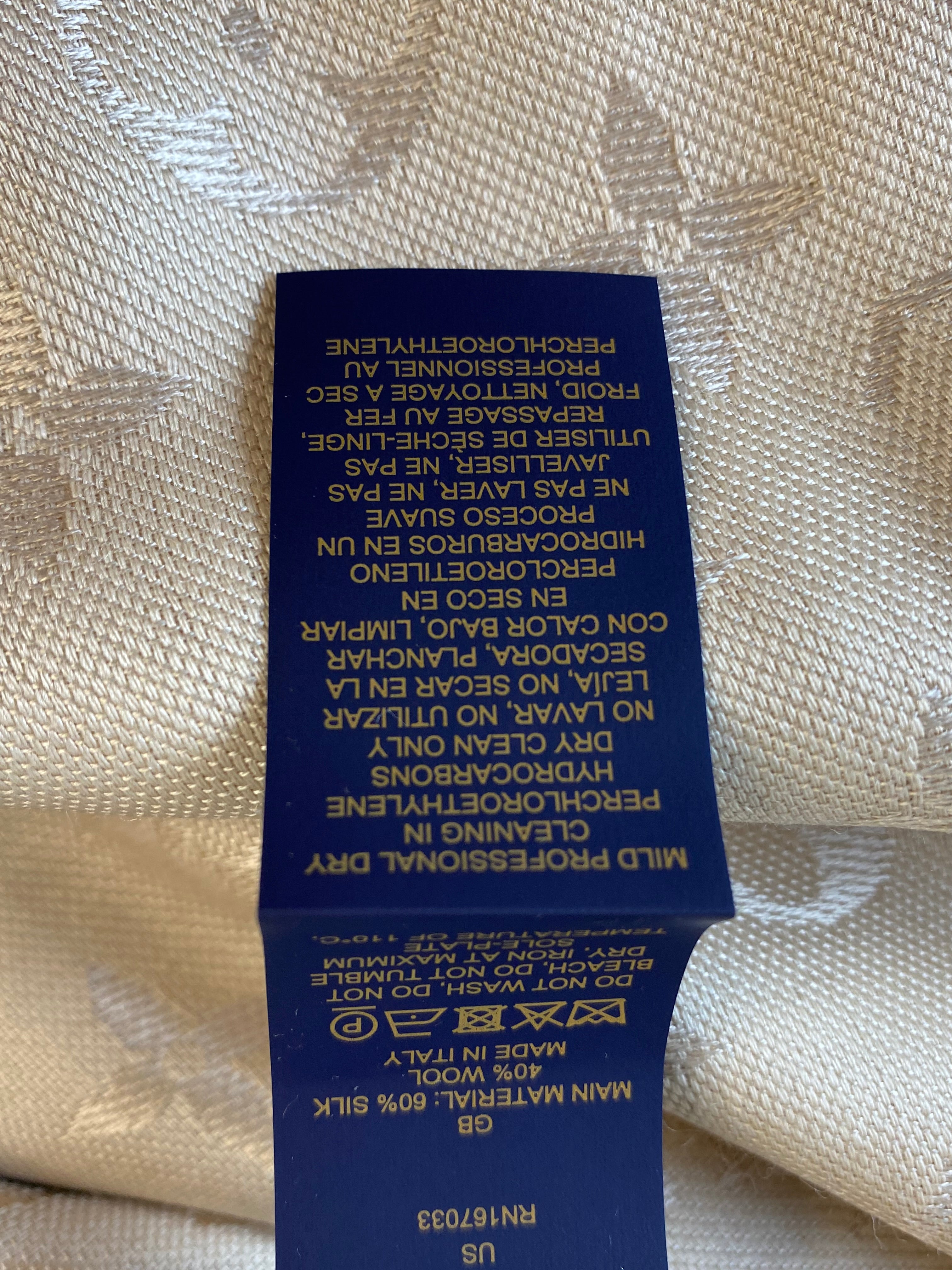 Louis Vuitton Nude Monogram Scarf-Scarf-Louis Vuitton-The Closet Egypt