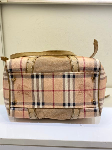 Burberry Beige Suede Haymarket Shoulder Bag-handbag-Burberry-The Closet Egypt