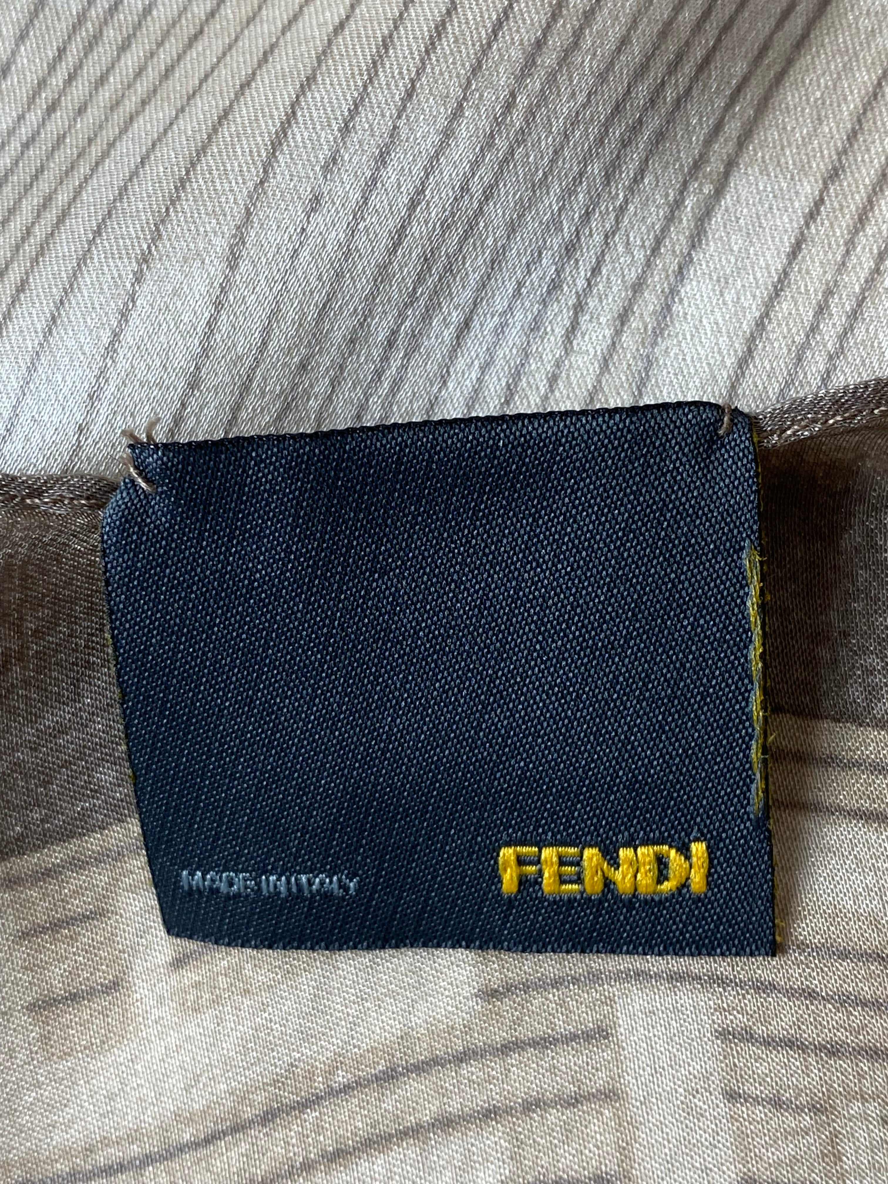 Fendi Bicolor FF Silk Scarf-Scarf-Fendi-The Closet Egypt