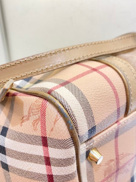 Burberry Beige Suede Haymarket Shoulder Bag-handbag-Burberry-The Closet Egypt