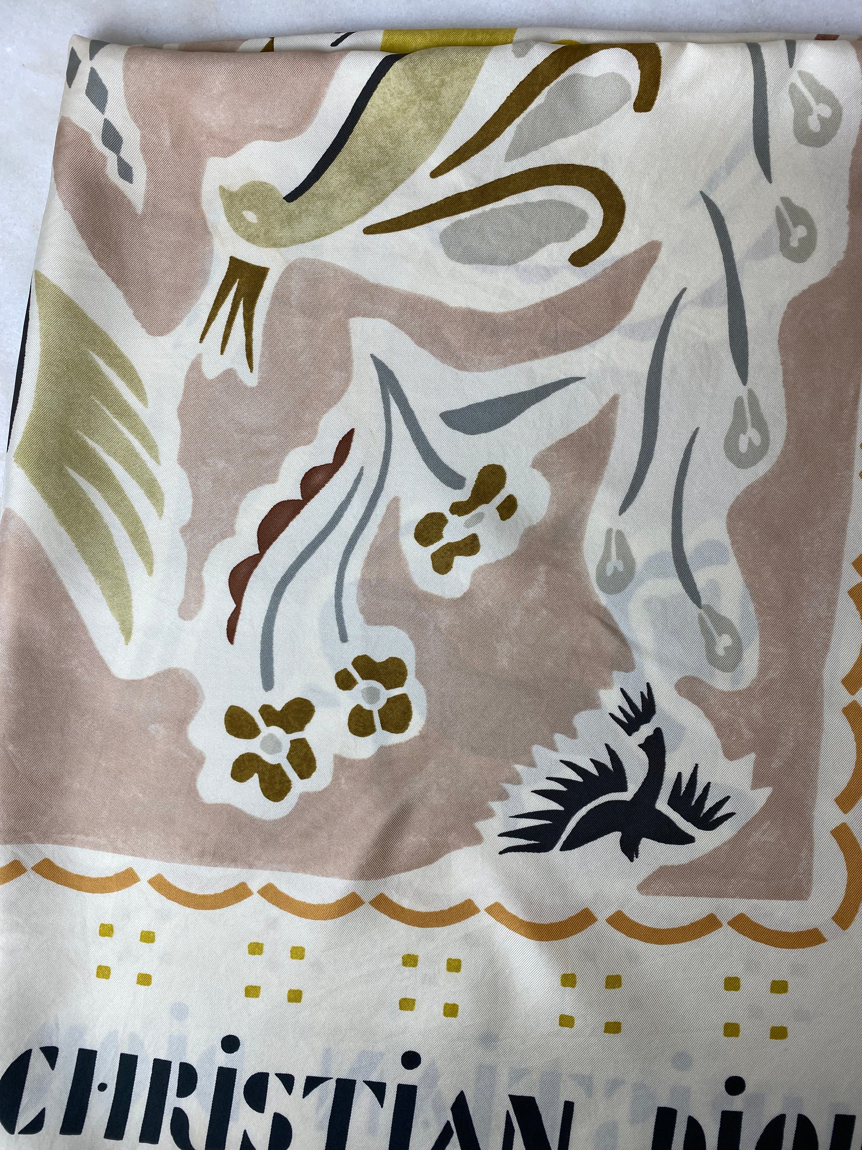 Christian Dior Tricolor Animals Square Scarf-Scarf-Christian Dior-The Closet Egypt