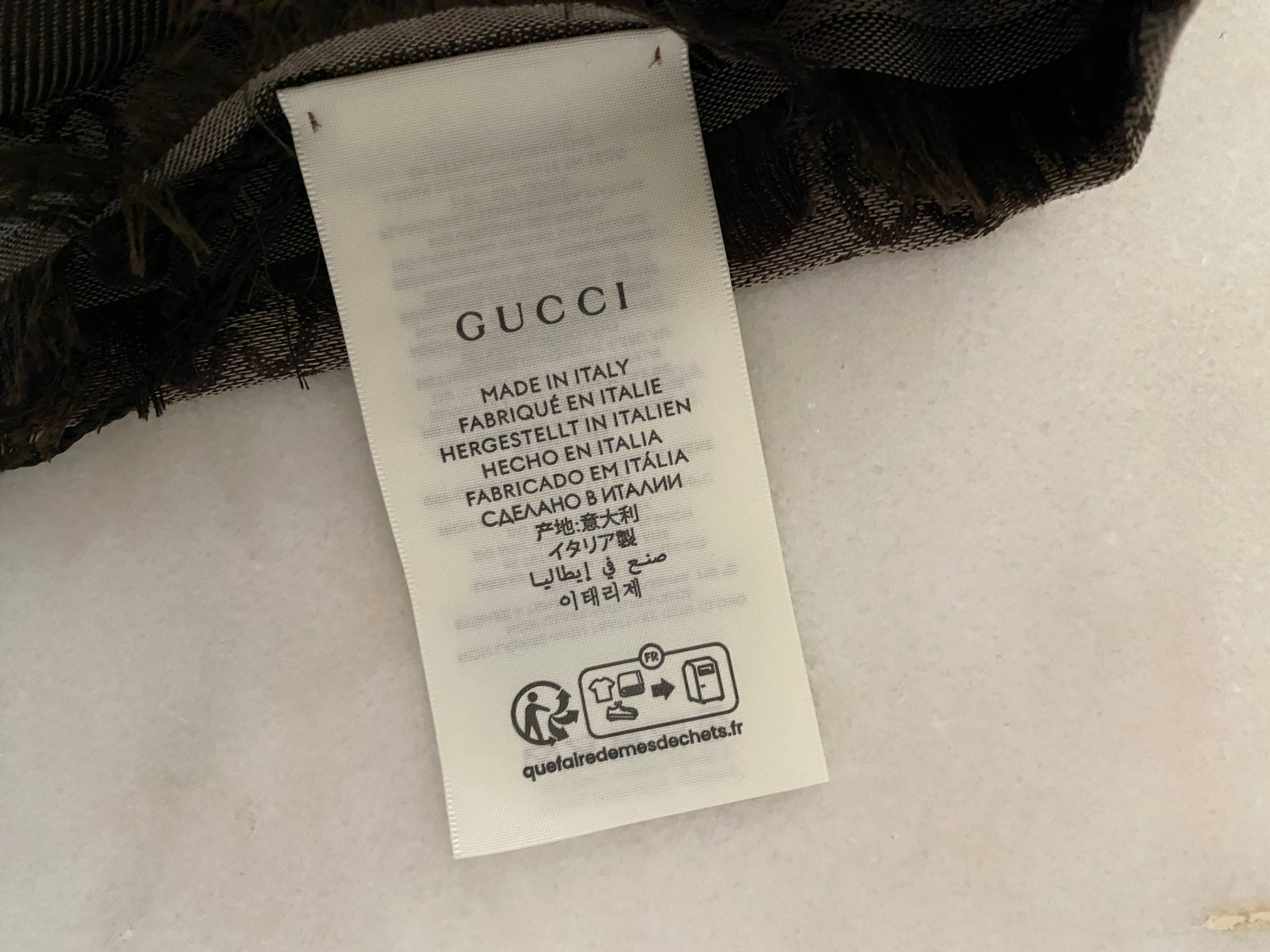Gucci Dark Brown GG Scarf-Scarf-Gucci-The Closet Egypt