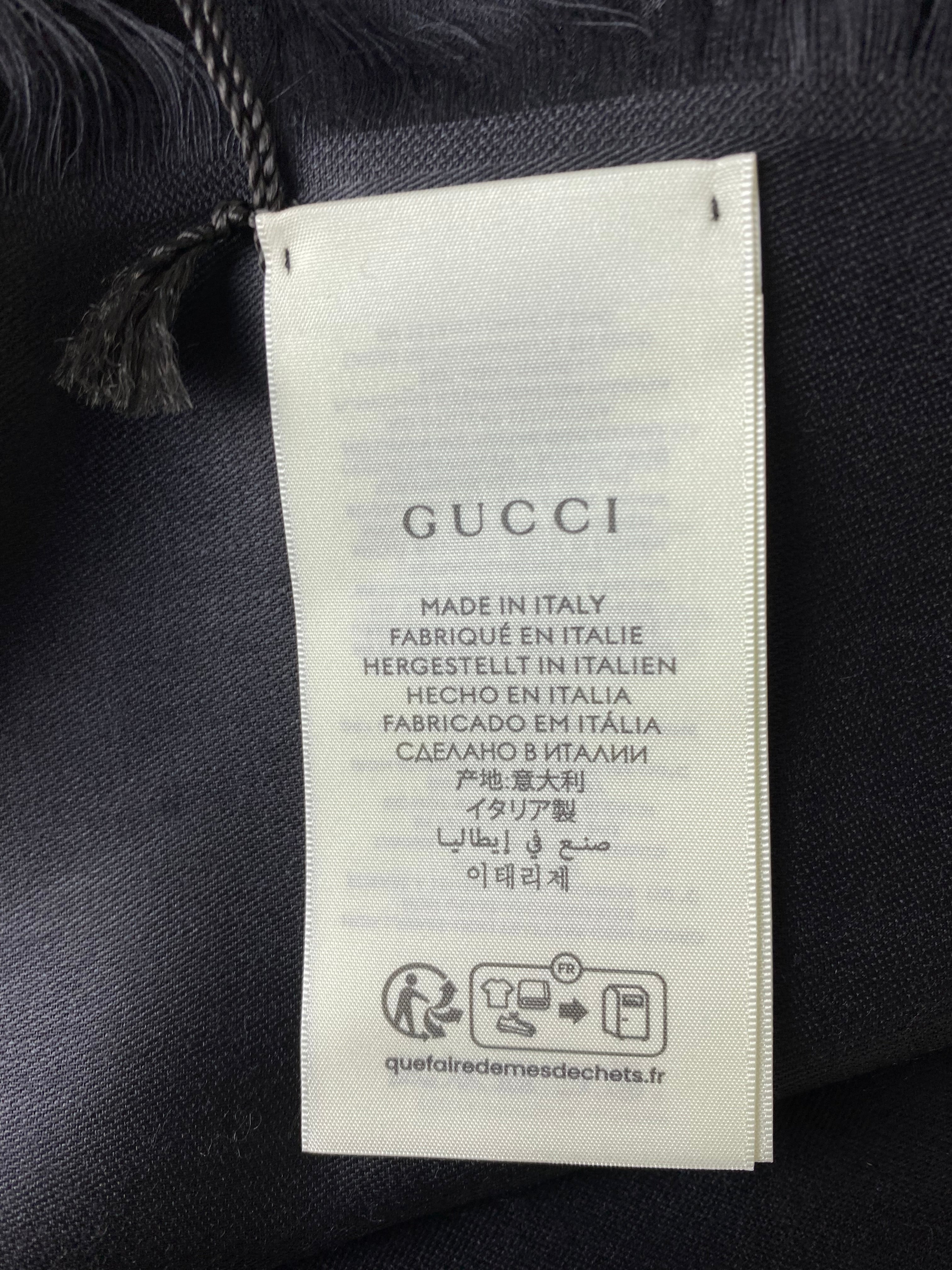 Gucci Black GG Scarf-Scarf-Gucci-The Closet Egypt