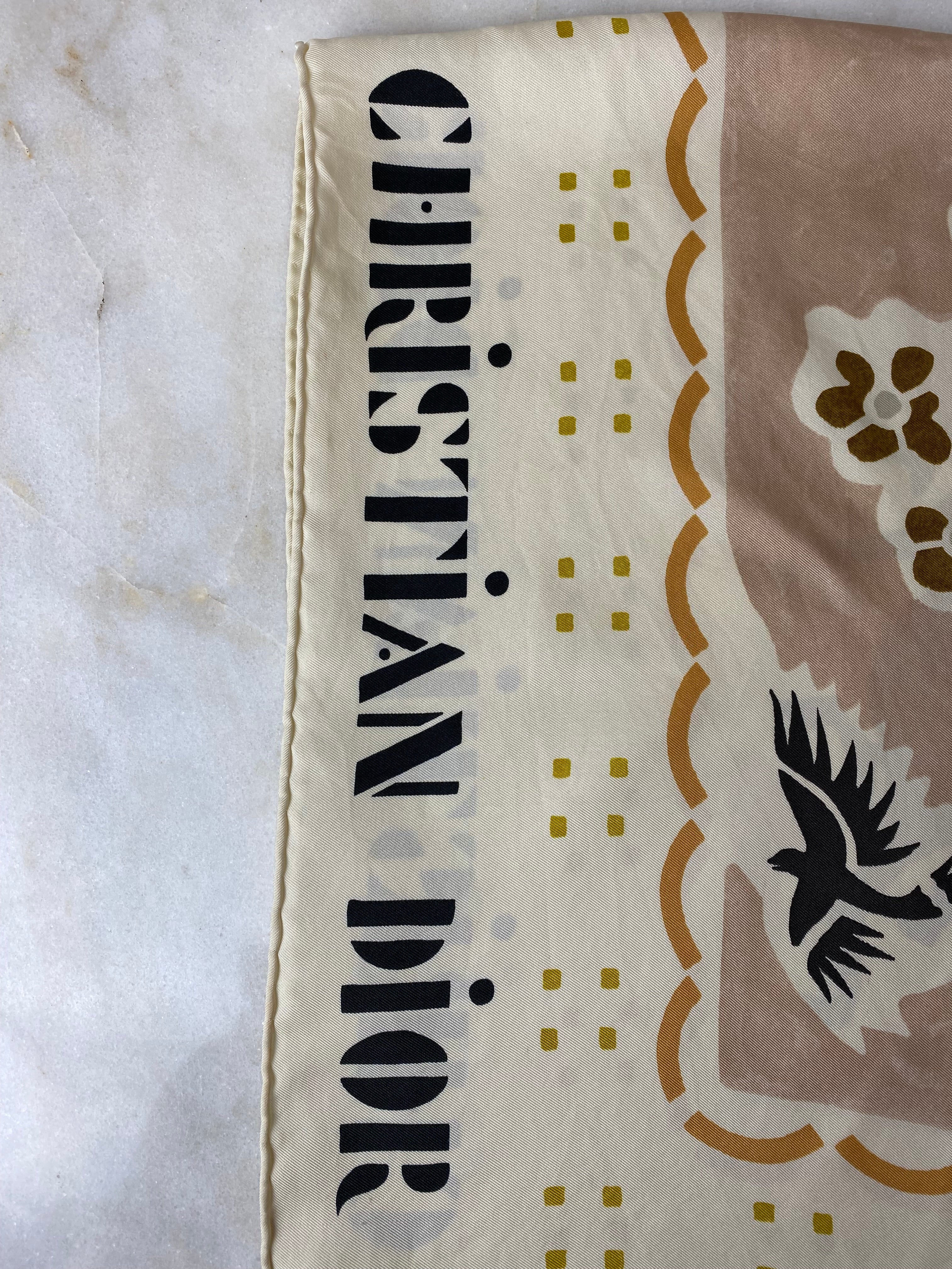 Christian Dior Tricolor Animals Square Scarf-Scarf-Christian Dior-The Closet Egypt