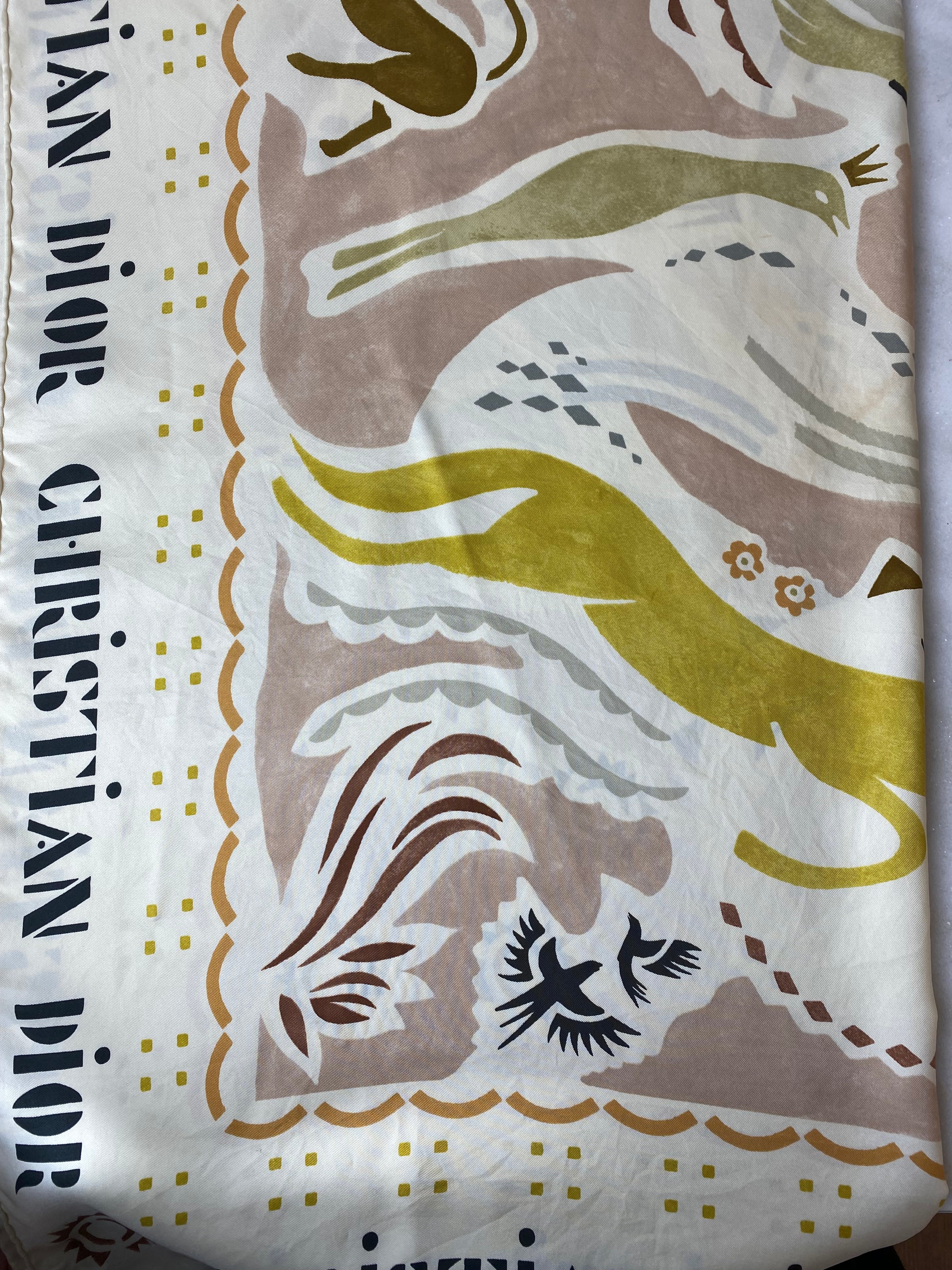 Christian Dior Tricolor Animals Square Scarf-Scarf-Christian Dior-The Closet Egypt