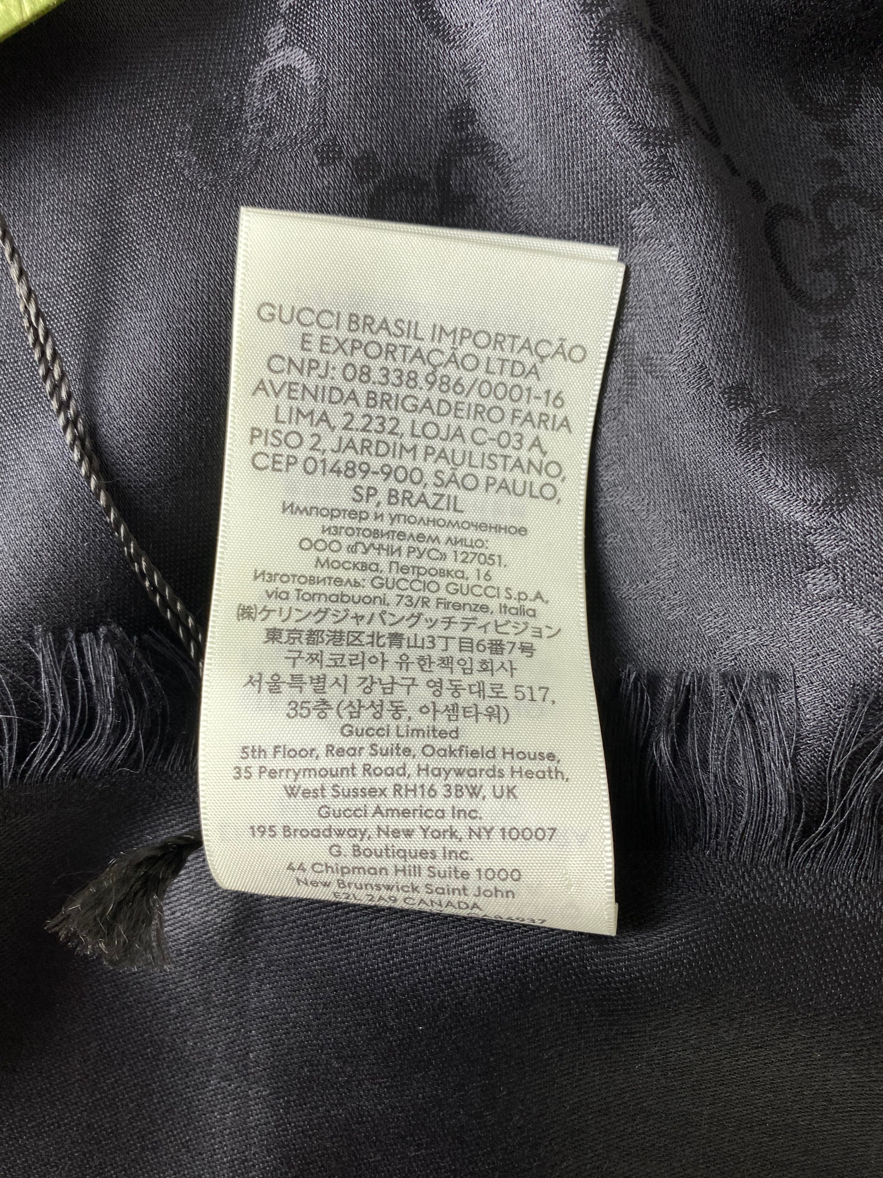 Gucci Black GG Scarf-Scarf-Gucci-The Closet Egypt