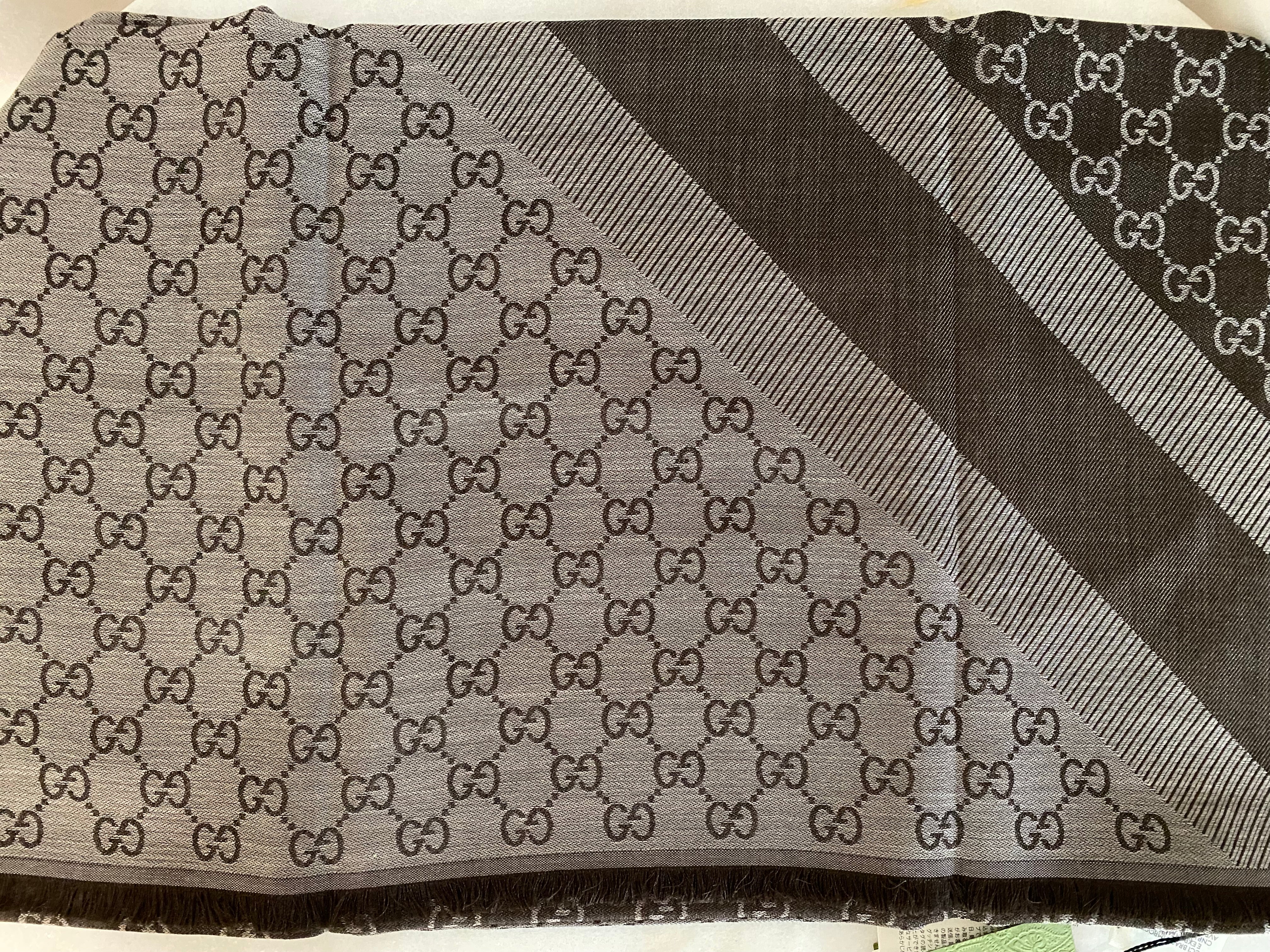 Gucci Dark Brown GG Scarf-Scarf-Gucci-The Closet Egypt