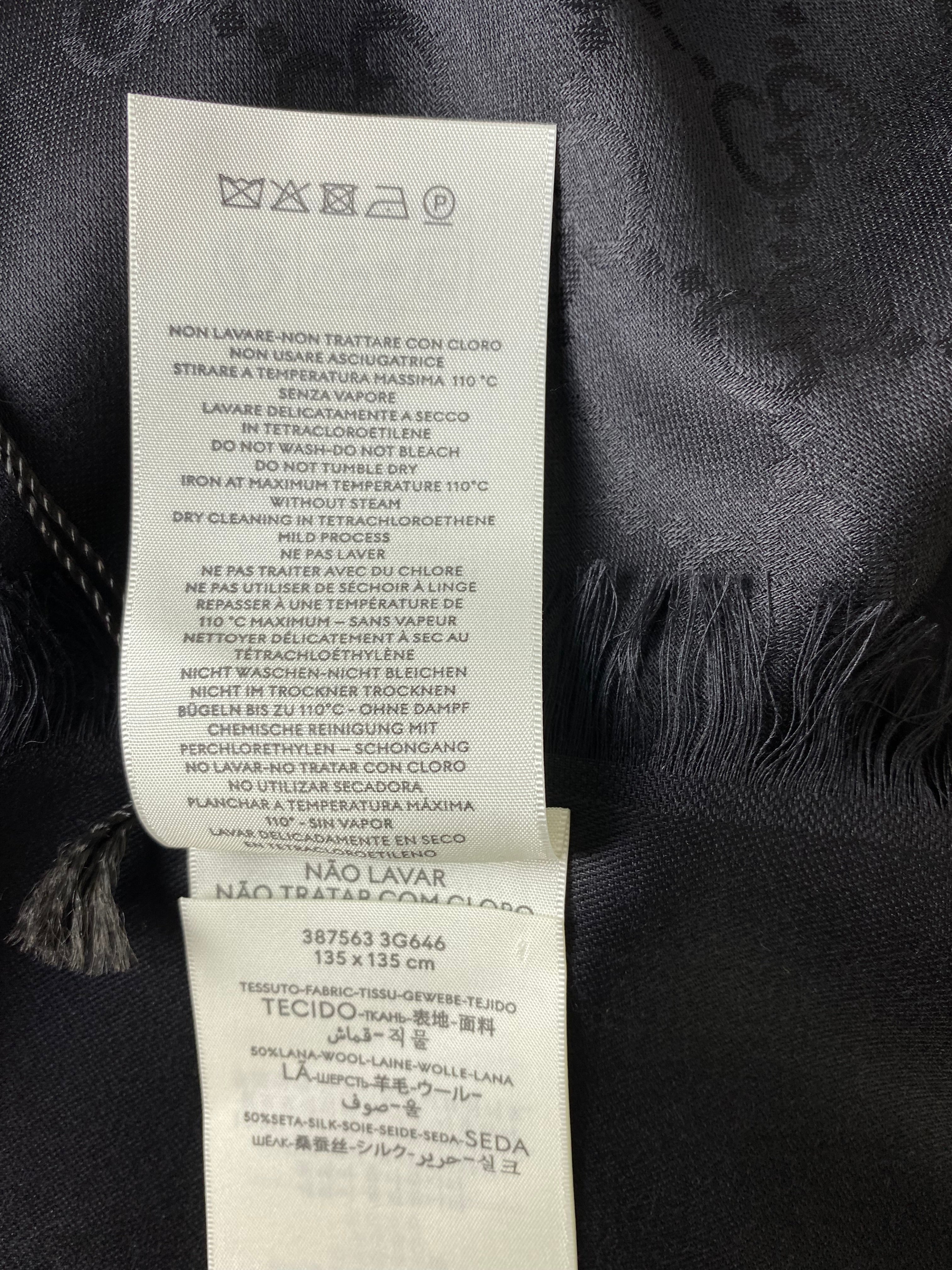 Gucci Black GG Scarf-Scarf-Gucci-The Closet Egypt