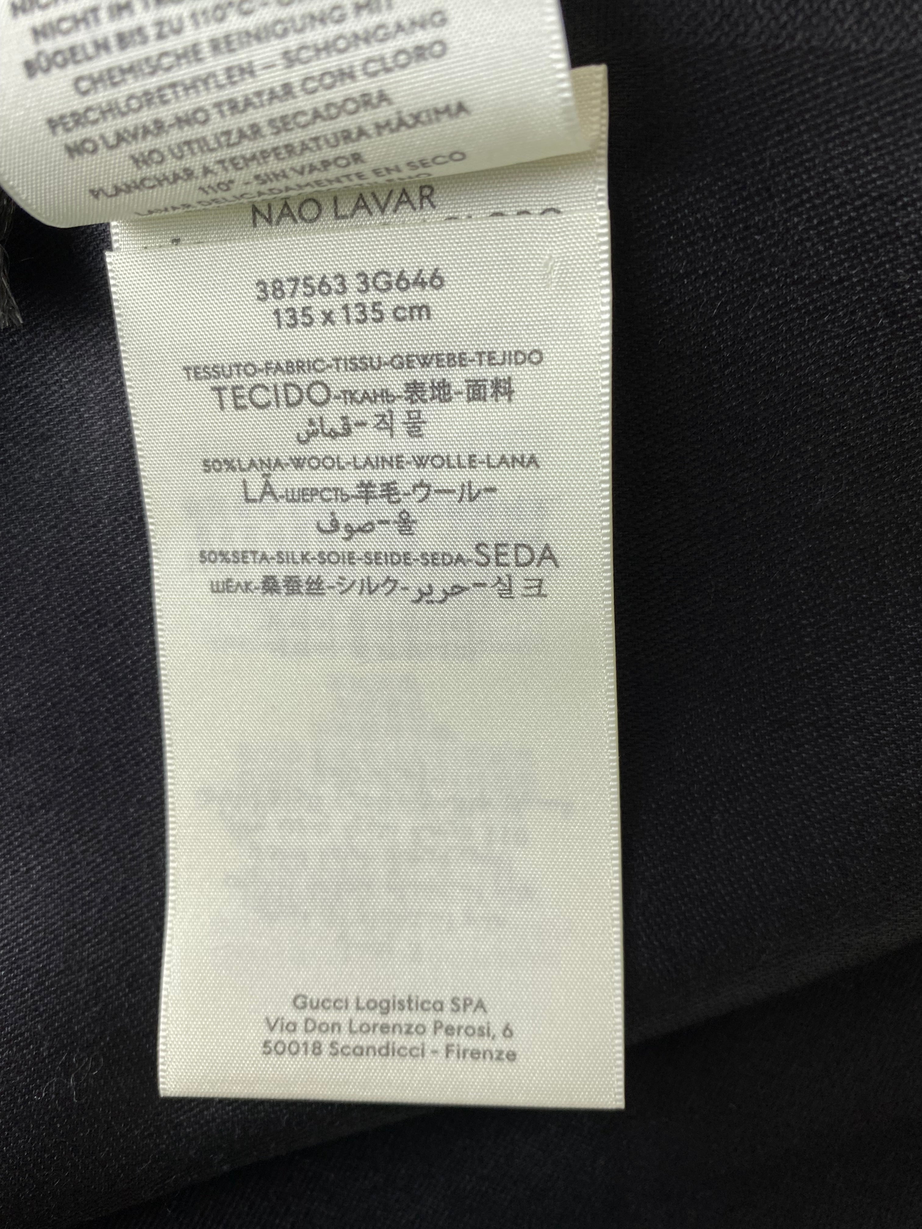 Gucci Black GG Scarf-Scarf-Gucci-The Closet Egypt