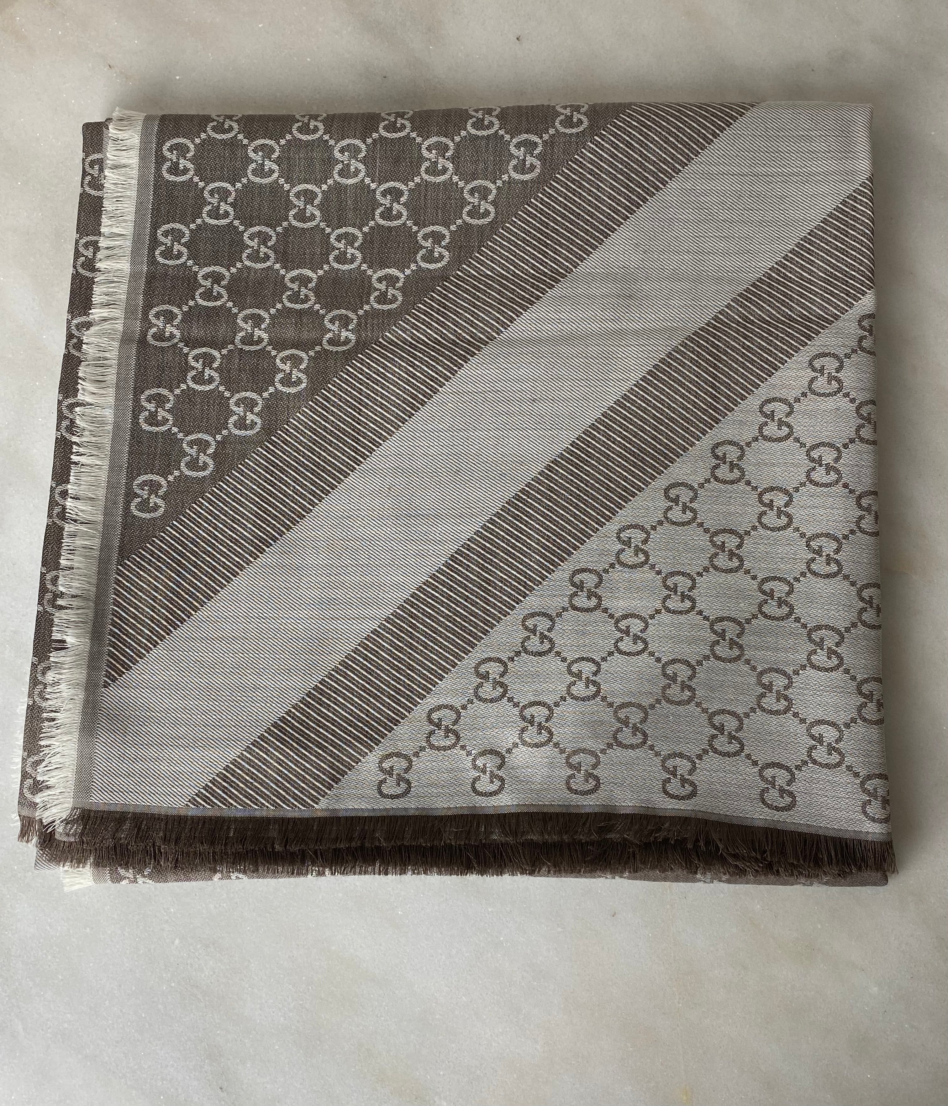 Gucci Light Brown GG Scarf-Scarf-Gucci-The Closet Egypt