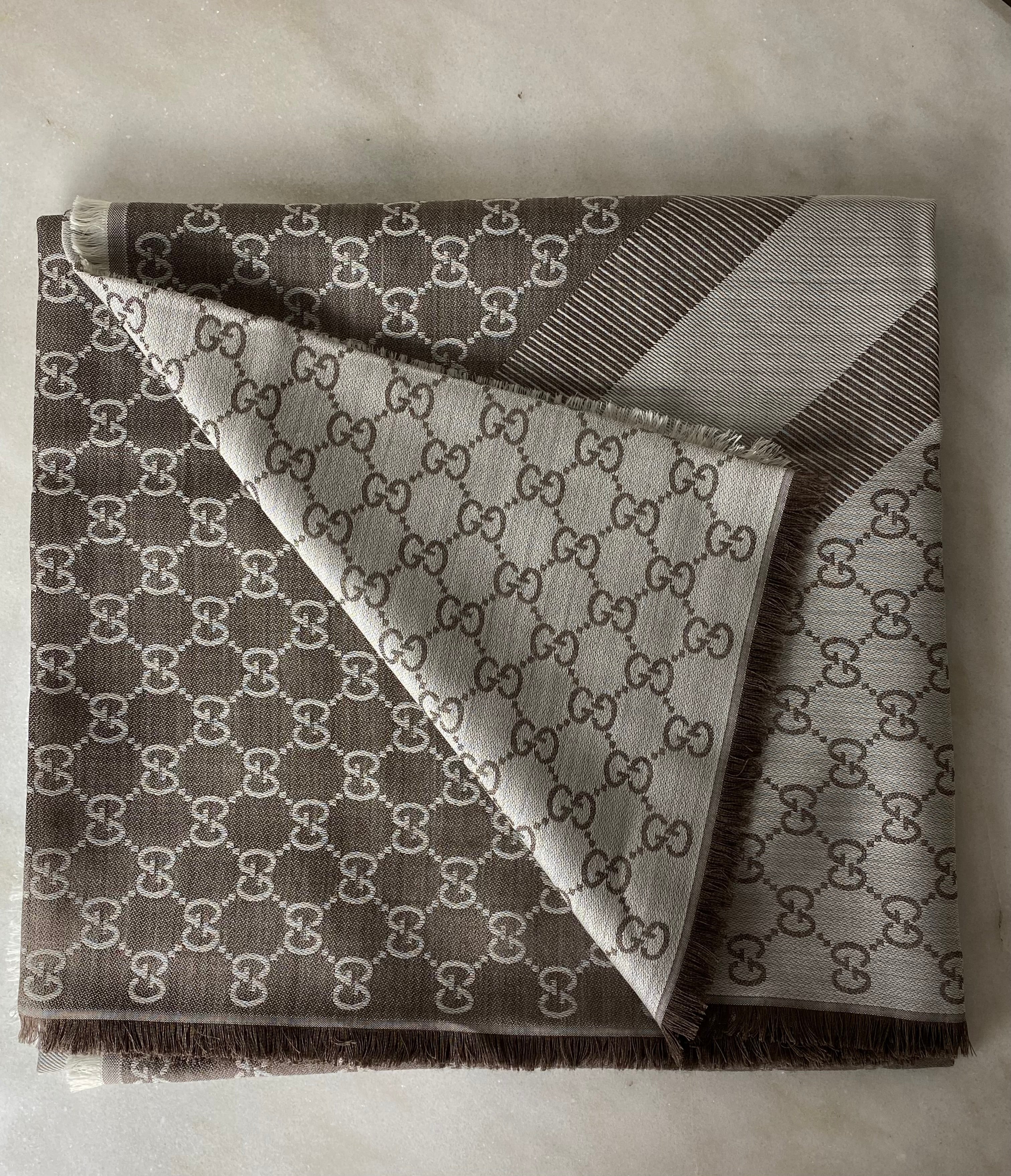 Gucci Light Brown GG Scarf-Scarf-Gucci-The Closet Egypt