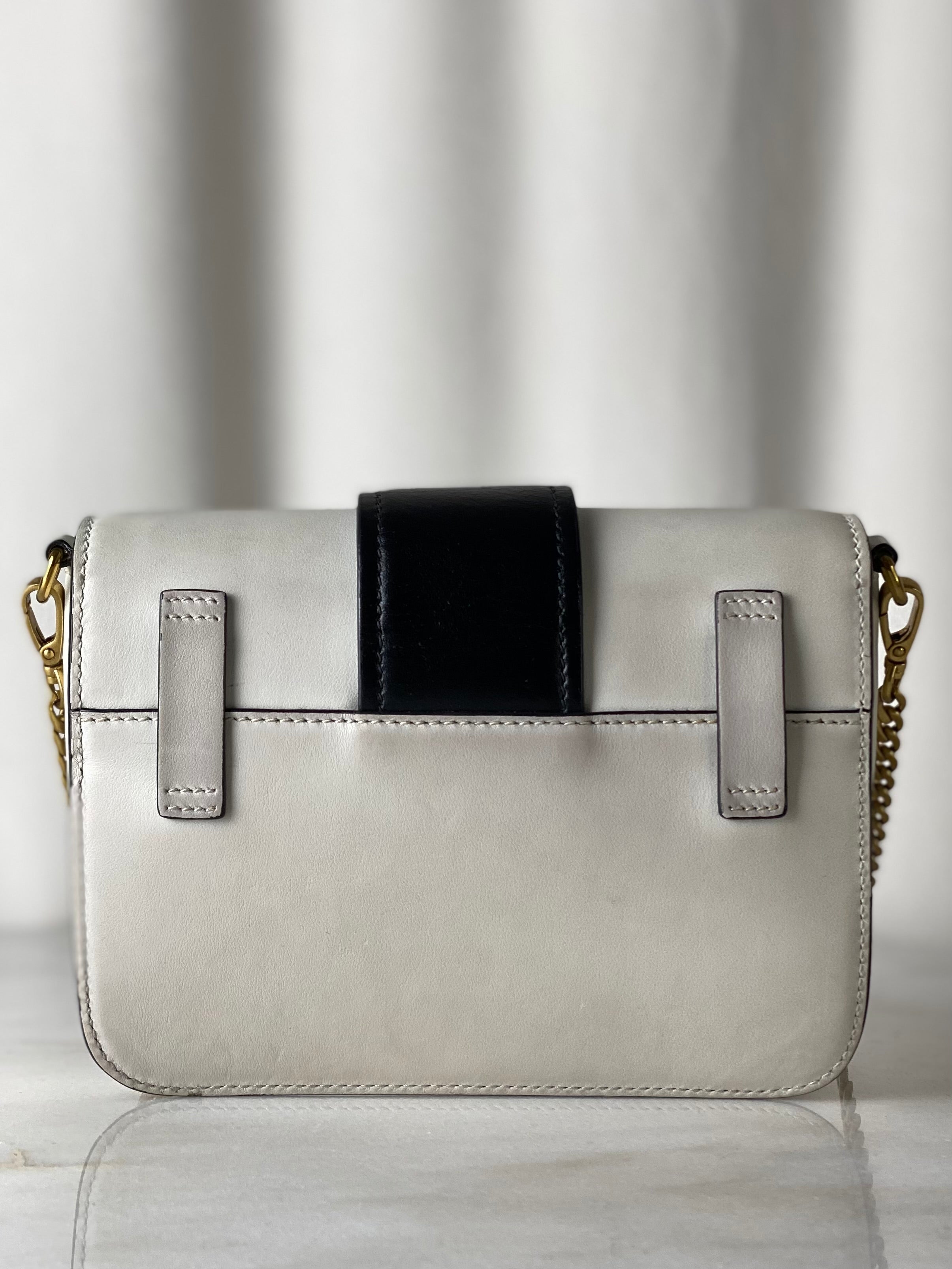 Prada Bicolor Cahier Convertible Crossbody Bag-handbag-Prada-The Closet Egypt