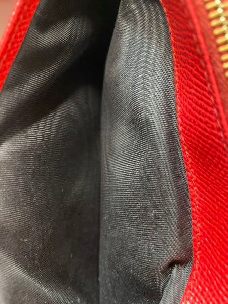 Dolce & Gabbana red leather zip card holder with gold hardware-Card Holder-Dolce & Gabbana-The Closet Egypt