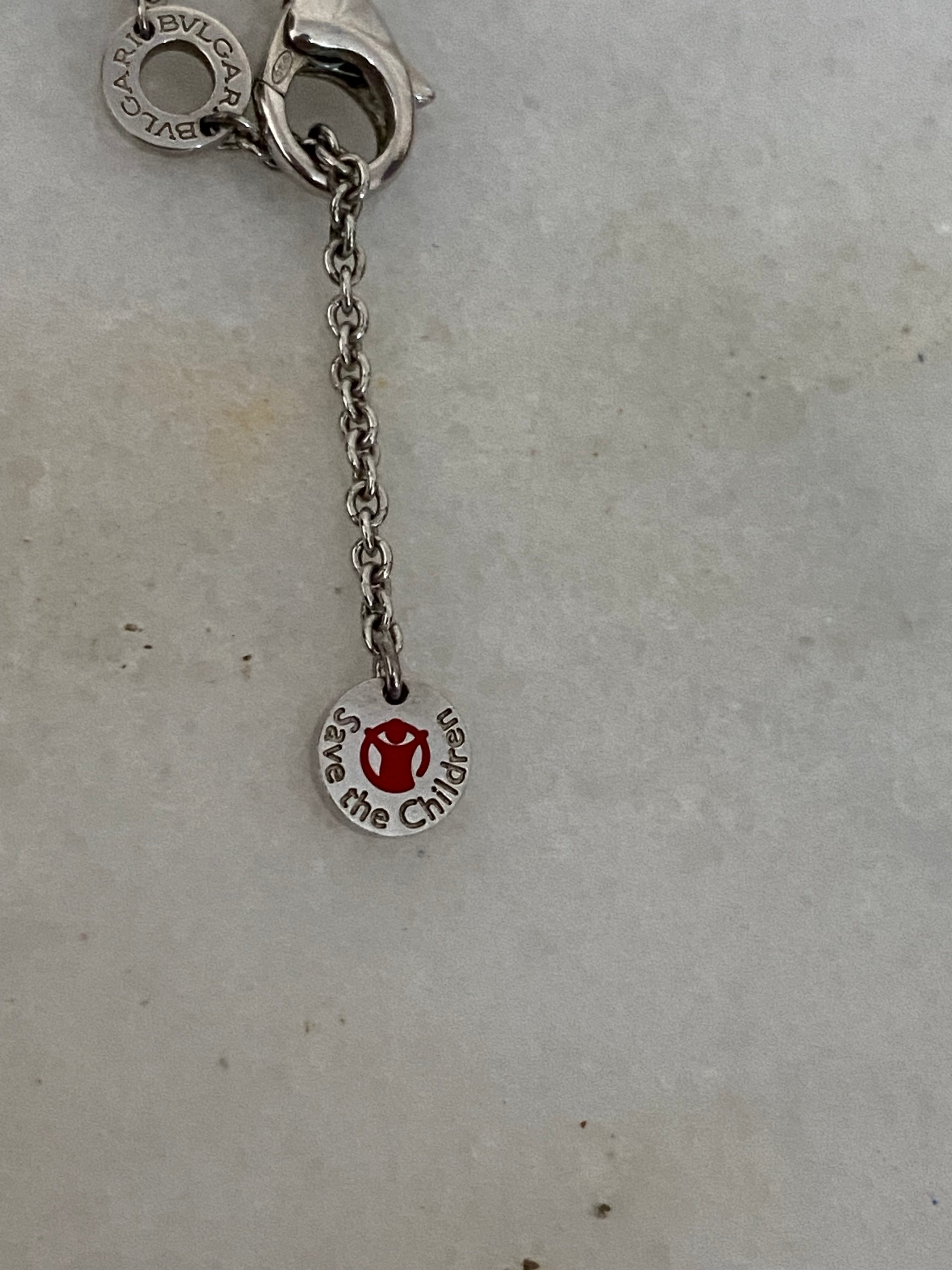Bvlgari Silver Ceramic Save the Children Necklace-Necklaces-Bvlgari-The Closet Egypt