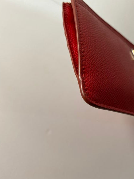 Dolce & Gabbana red leather zip card holder with gold hardware-Card Holder-Dolce & Gabbana-The Closet Egypt