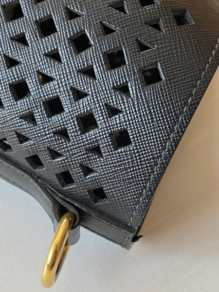 Prada Black Perforated Tote Bag-handbag-Prada-The Closet Egypt