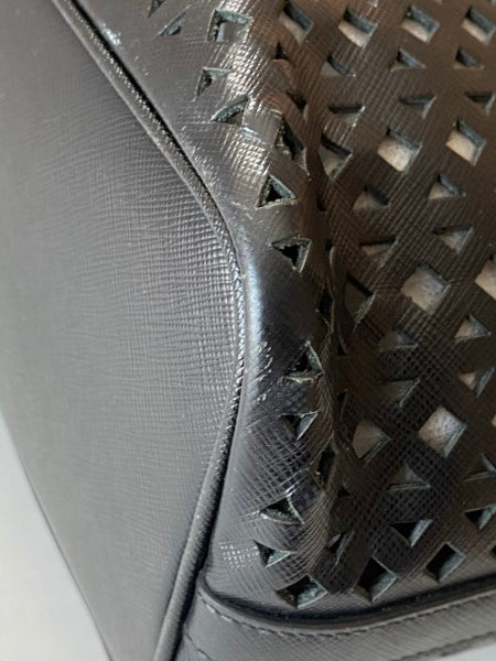 Prada Black Perforated Tote Bag-handbag-Prada-The Closet Egypt