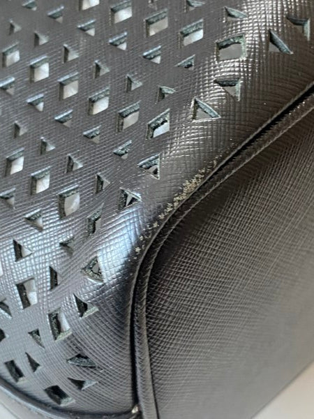 Prada Black Perforated Tote Bag-handbag-Prada-The Closet Egypt