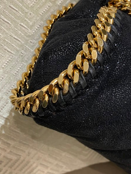 Stella Mccartney Black Falabella Foldover Tote Bag-handbag-Stella Mccartney-The Closet Egypt