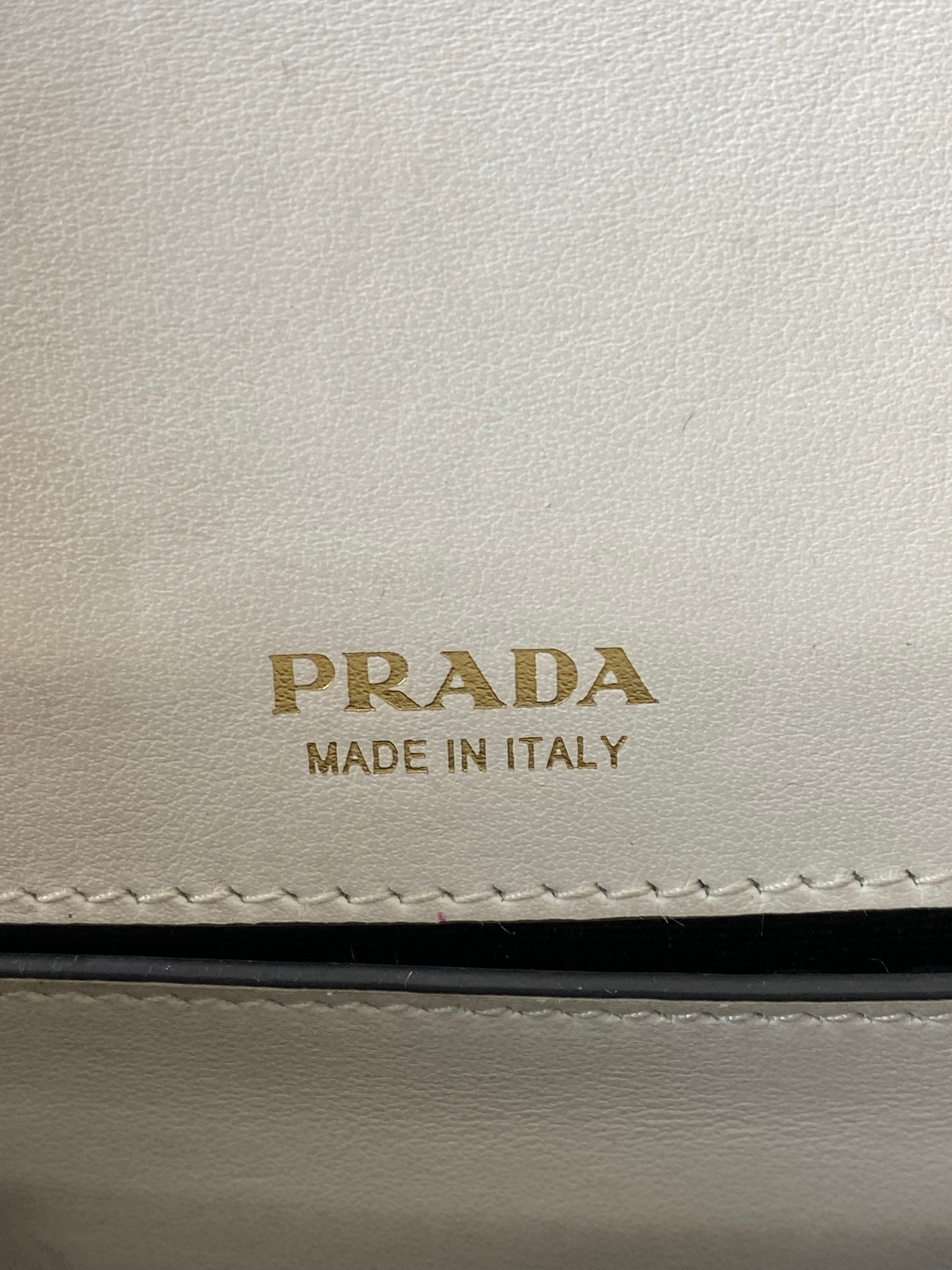 Prada Bicolor Cahier Convertible Crossbody Bag-handbag-Prada-The Closet Egypt