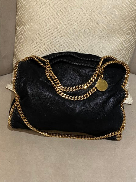 Stella Mccartney Black Falabella Foldover Tote Bag-handbag-Stella Mccartney-The Closet Egypt