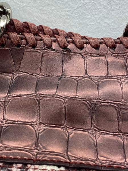 Stella Mccartney Burgundy Embossed Falabella Bag-handbag-Stella Mccartney-The Closet Egypt