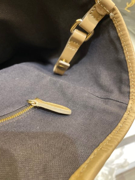 Burberry Beige Suede Haymarket Shoulder Bag-handbag-Burberry-The Closet Egypt