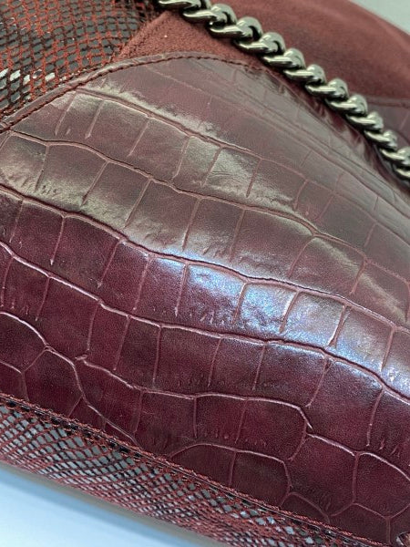 Stella Mccartney Burgundy Embossed Falabella Bag-handbag-Stella Mccartney-The Closet Egypt