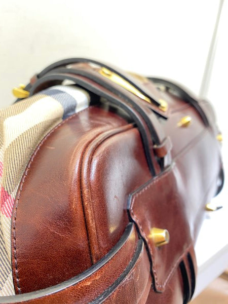 Burberry Brown House Check Tote Bag-handbag-Burberry-The Closet Egypt