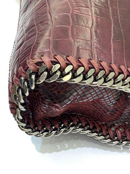 Stella Mccartney Burgundy Embossed Falabella Bag-handbag-Stella Mccartney-The Closet Egypt