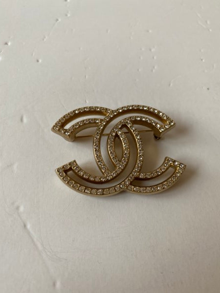 Chanel Gold CC Brooch-Brooch-Chanel-The Closet Egypt