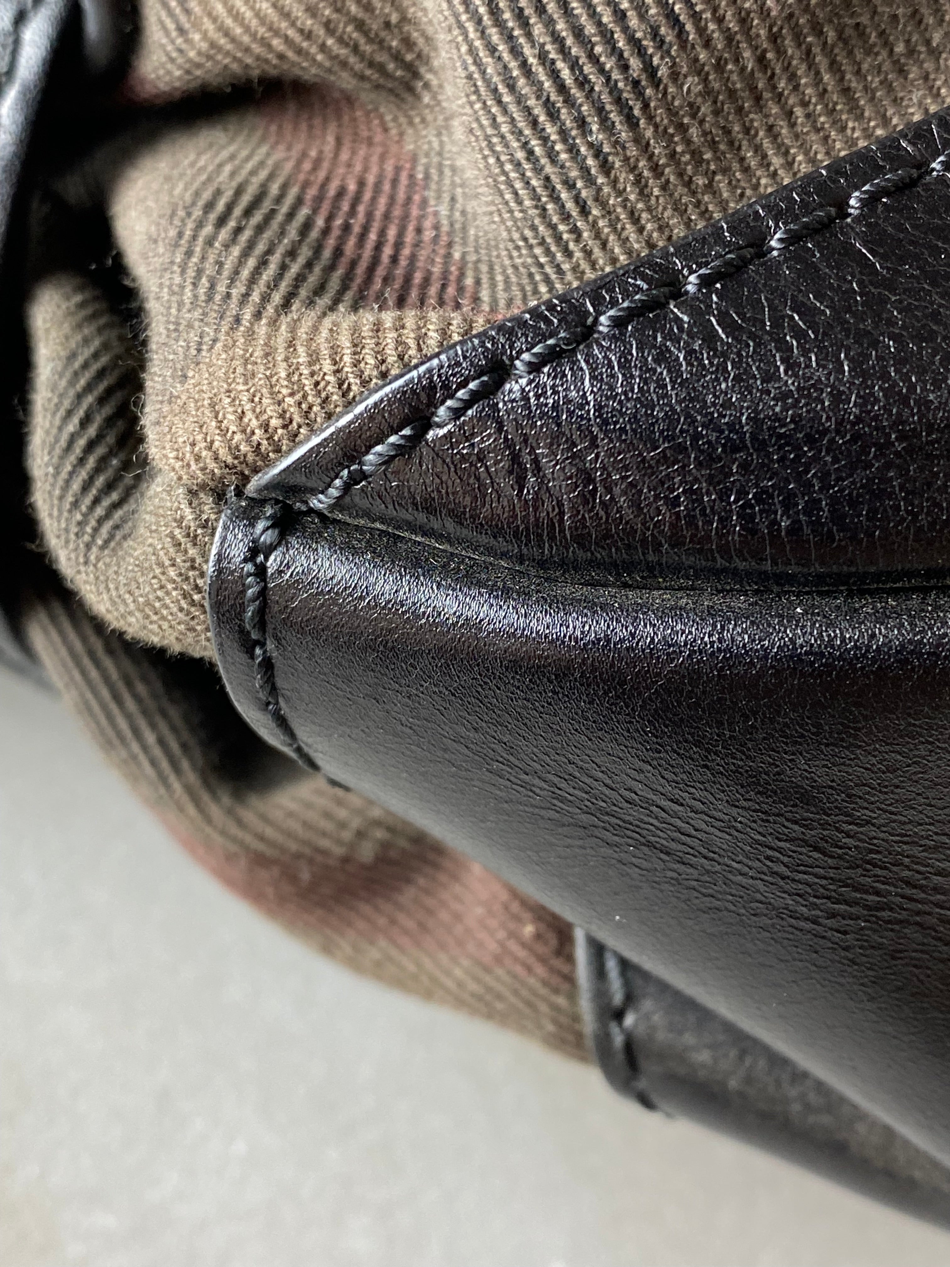 Burberry Bicolor House Check Top Handle Bag