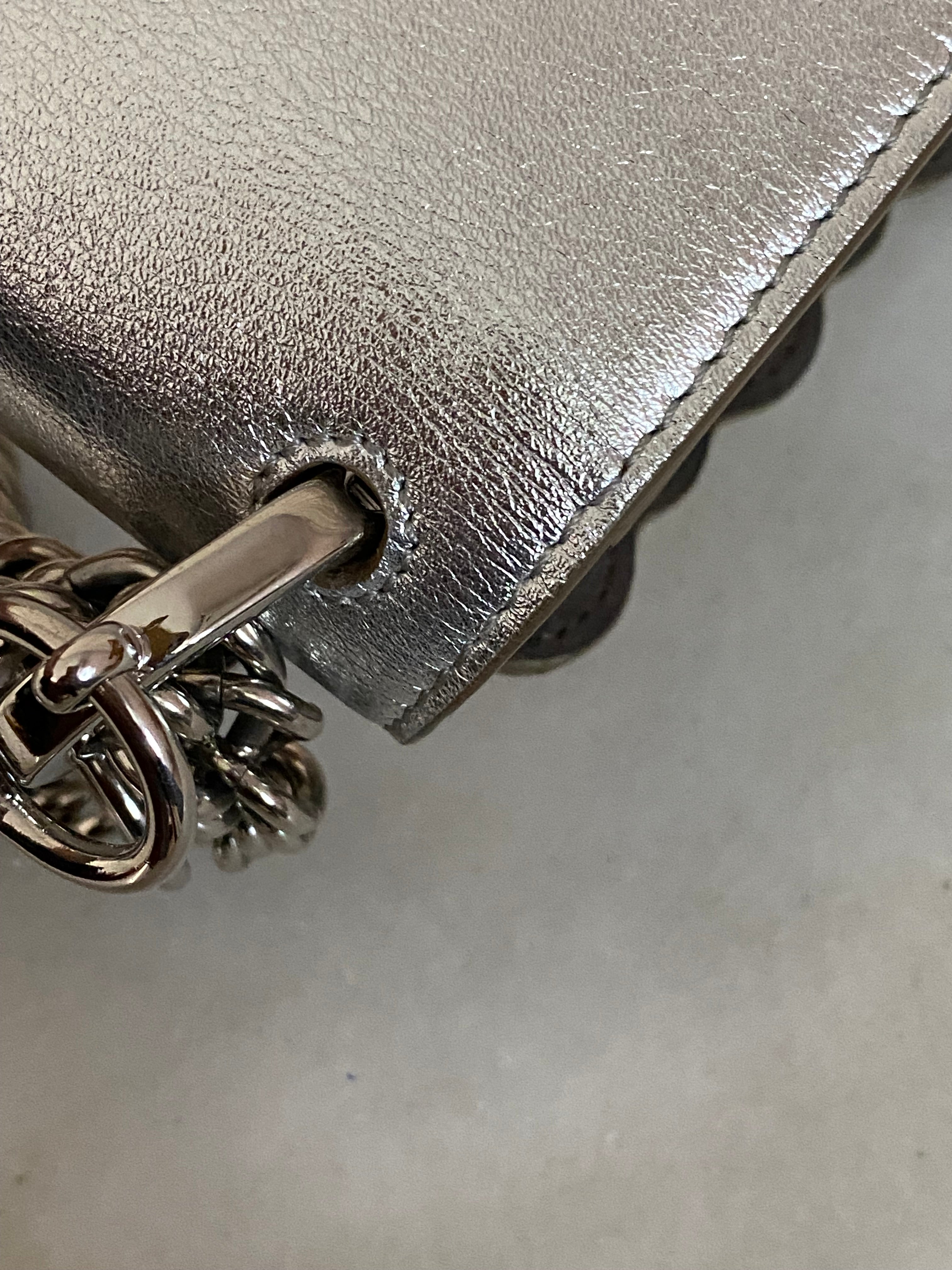 Fendi Silver Kan I Studded Shoulder Bag-handbag-Fendi-The Closet Egypt