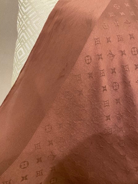 Louis Vuitton Brown Monogram Square Silk Scarf-Scarf-Louis Vuitton-The Closet Egypt
