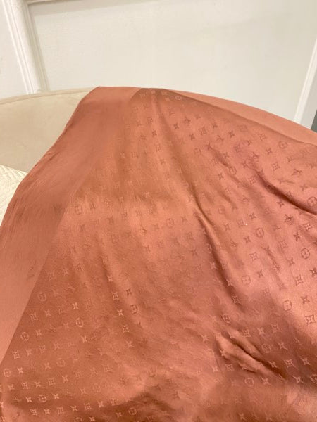Louis Vuitton Brown Monogram Square Silk Scarf-Scarf-Louis Vuitton-The Closet Egypt