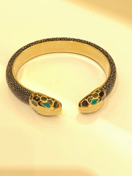 Bvlgari Black Galuchat Skin Serpenti Forever Bracelet-Bracelet-Bvlgari-The Closet Egypt